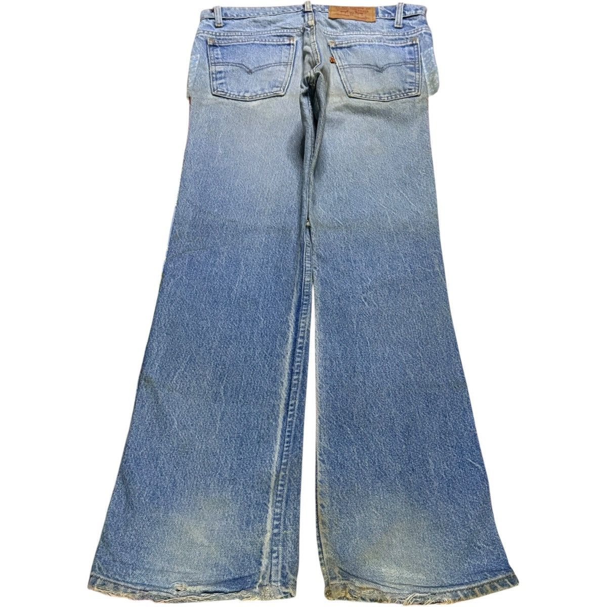 LVC × Levi's × Levi's Vintage Clothing Vintage 90s Levis Orange Tab Mud Wash Distress Flare Jeans Size US 32 / EU 48 - 2 Thumbnail
