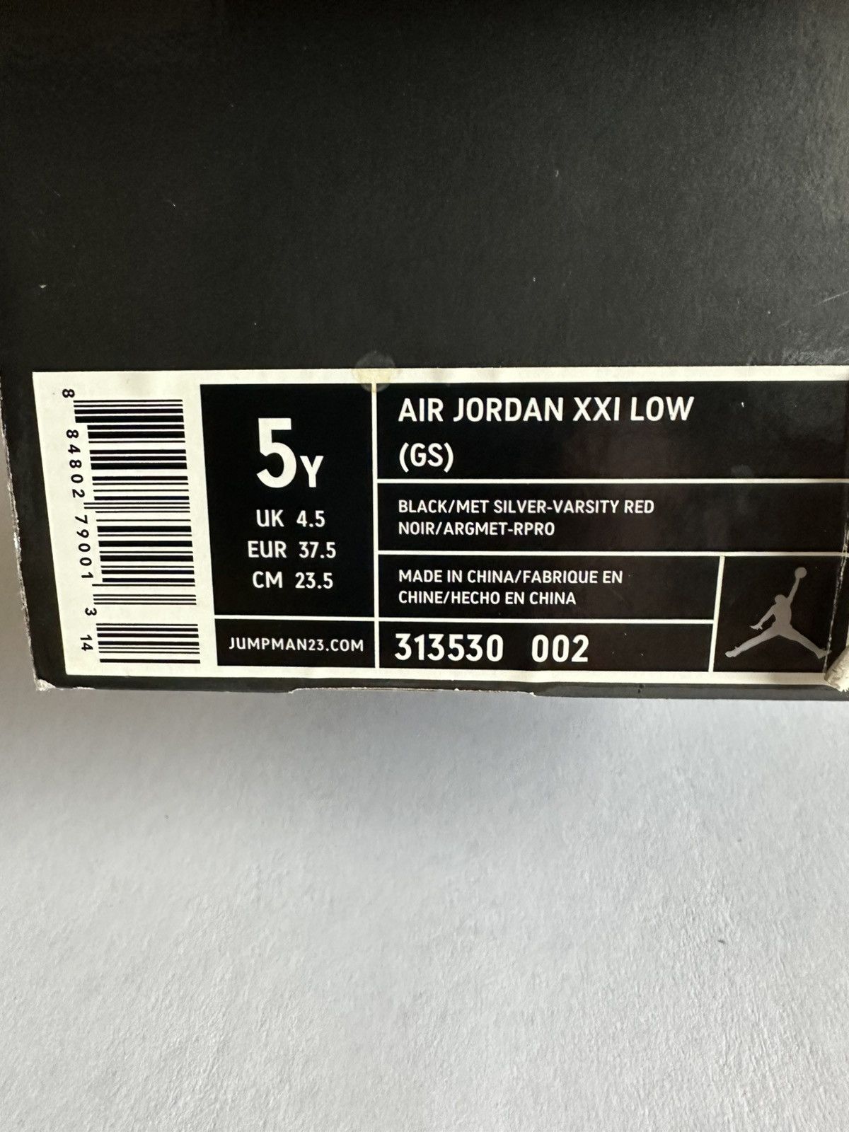 Jordan Brand DS Jordan XXI Retro “Bred CDP” Size US 5 / EU 37 - 6 Thumbnail