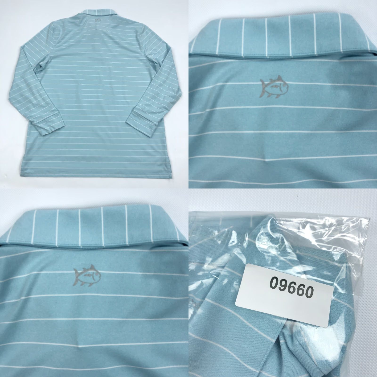 Southern Tide Southern Tide Polo Shirt Mens XL Performance Long Sleeve Blue Stripe Polo Shirt Men XL Blue Stripe Size US XL / EU 56 / 4 - 8 Thumbnail