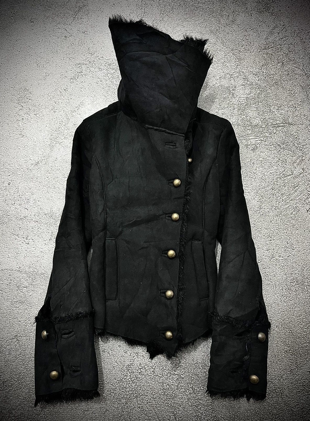SLY Rare SLY If Six Was Nine Asymmetric Style Suede GothicJacket Size US M / EU 48-50 / 2 - 4 Thumbnail