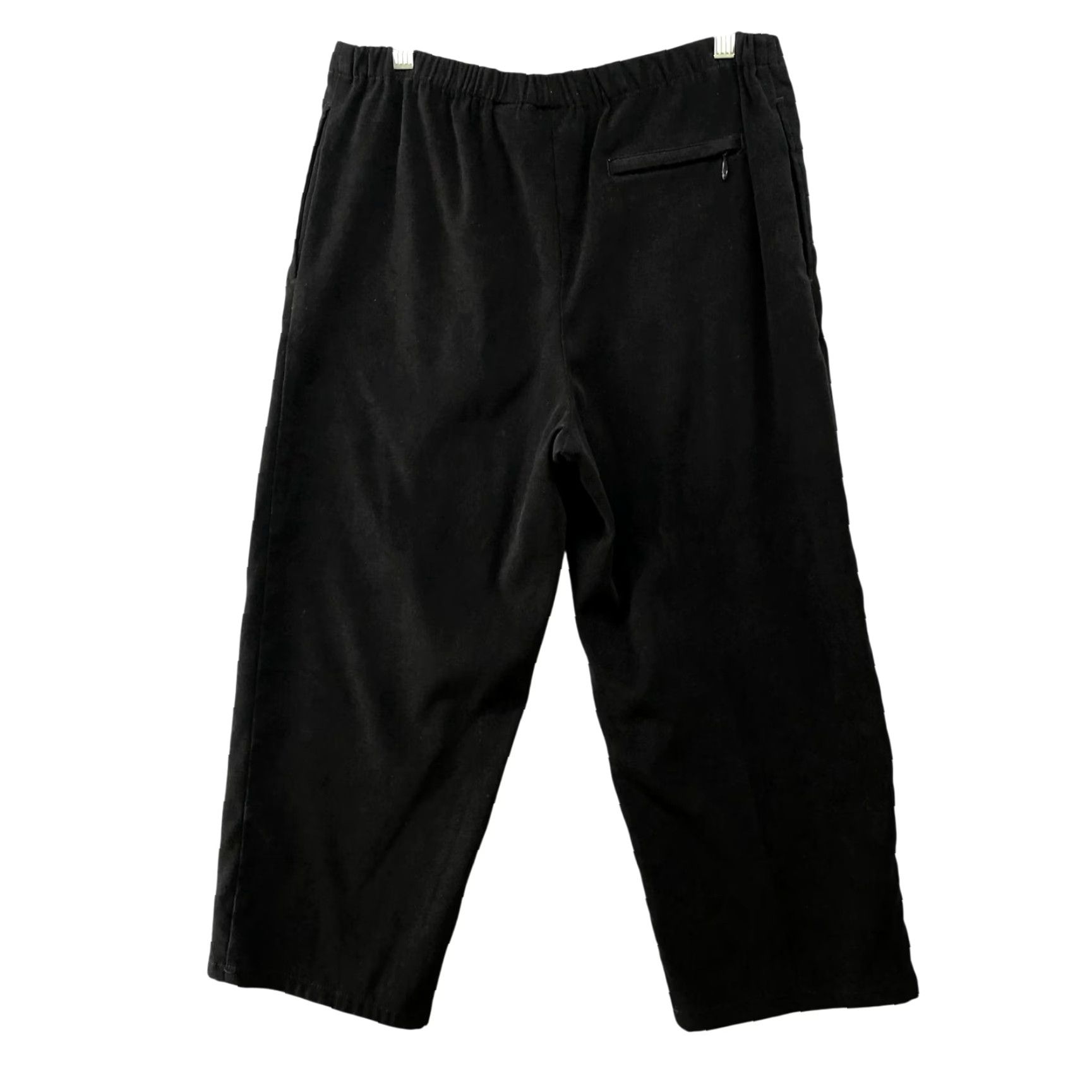 Orvis Orvis Womens Pants 8P Black Faux Suede Pull On Cropped Zipper Pocket Wide-Leg Relaxed Size 30" / US 8 / IT 44 - 2 Thumbnail