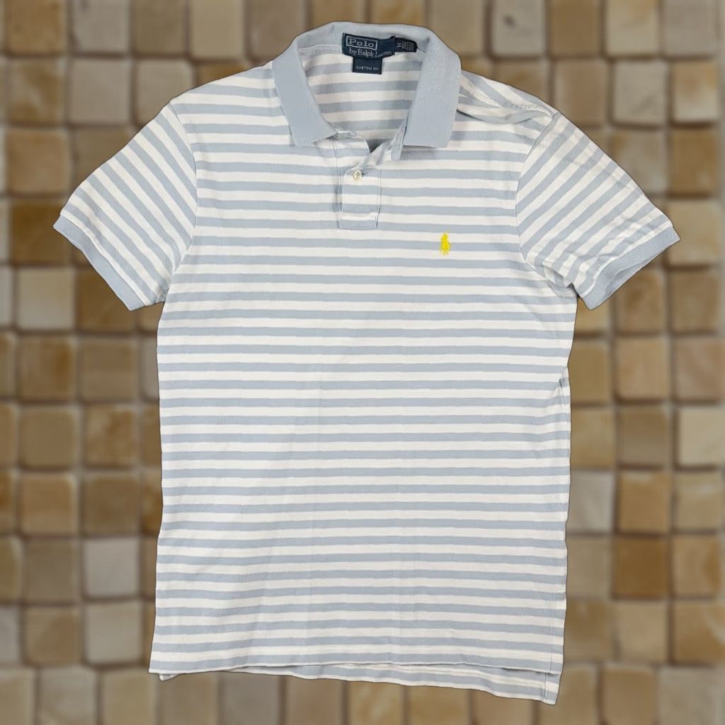 Ralph Lauren Vintage Ralph Lauren Polo Shirt Men Medium Blue Striped 90s Grunge Preppy Casual Size US M / EU 48-50 / 2 - 1 Thumbnail