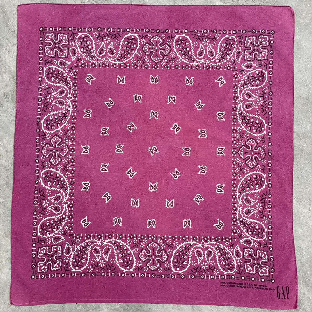 Cowboy Equipment × Vintage Made In USA Cotton Gap Handkerchief Bandana Scarf Rare Pink Size ONE SIZE - 1 Thumbnail