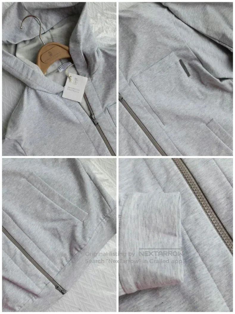 Brunello Cucinelli Brunello Cucinelli Gray Hooded Sweatshirt. Size US S / EU 44-46 / 1 - 6 Thumbnail
