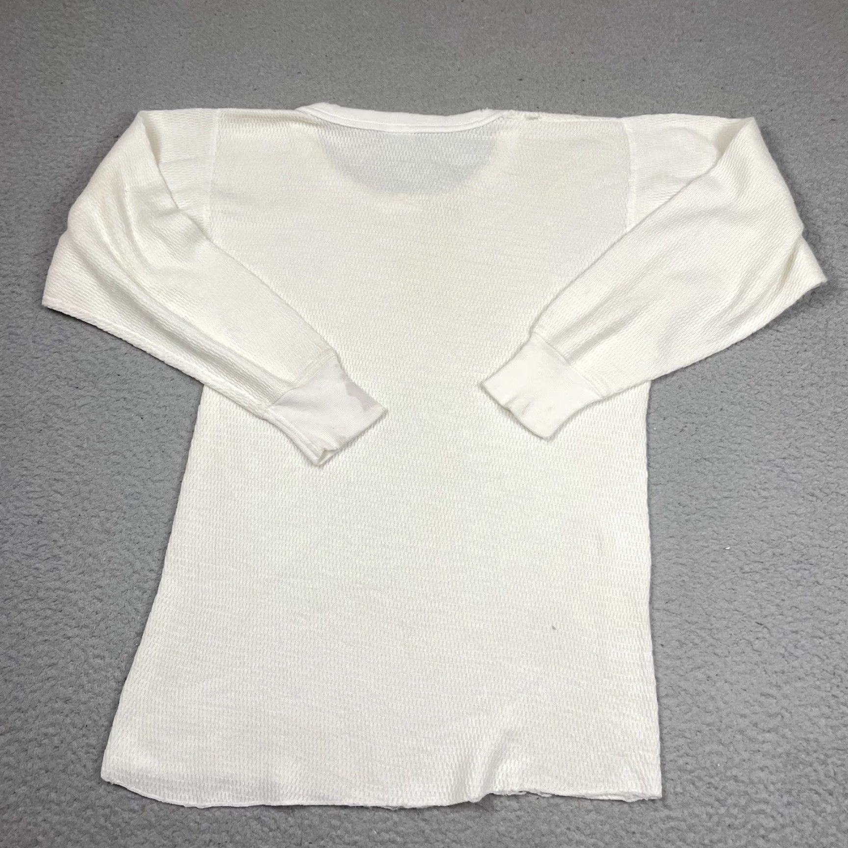 Vintage VINTAGE Oakton Thermal Shirt Men XL White 80s Distressed Made In USA Size US XL / EU 56 / 4 - 4 Thumbnail