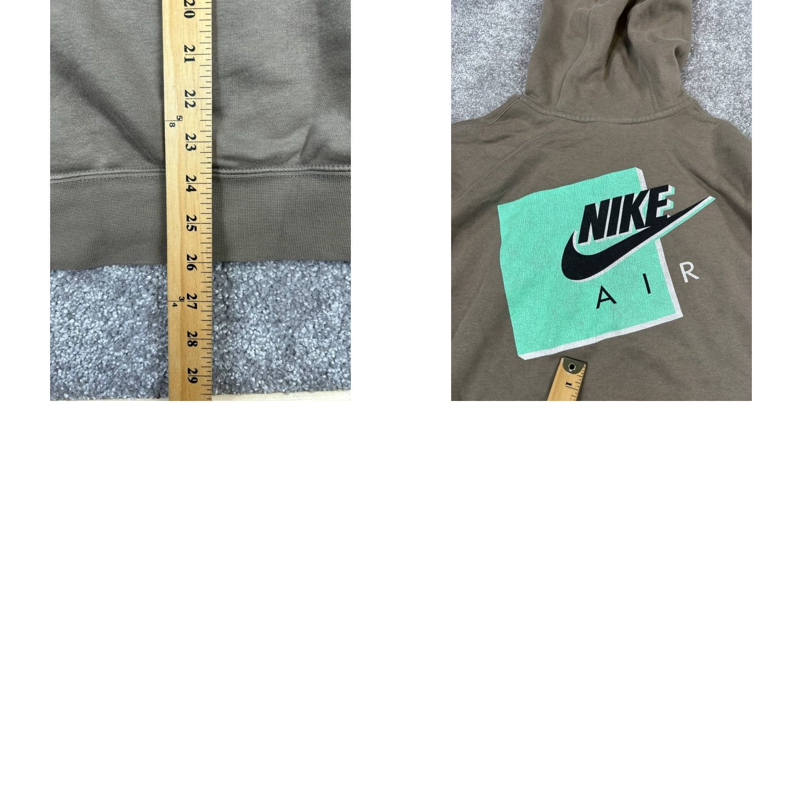 Nike Nike Air Hoodie Mens Medium Brown Blue Cotton Pullover Pullover Hoodie Sweatshirt Sports 90s Mens Size US M / EU 48-50 / 2 - 8 Thumbnail