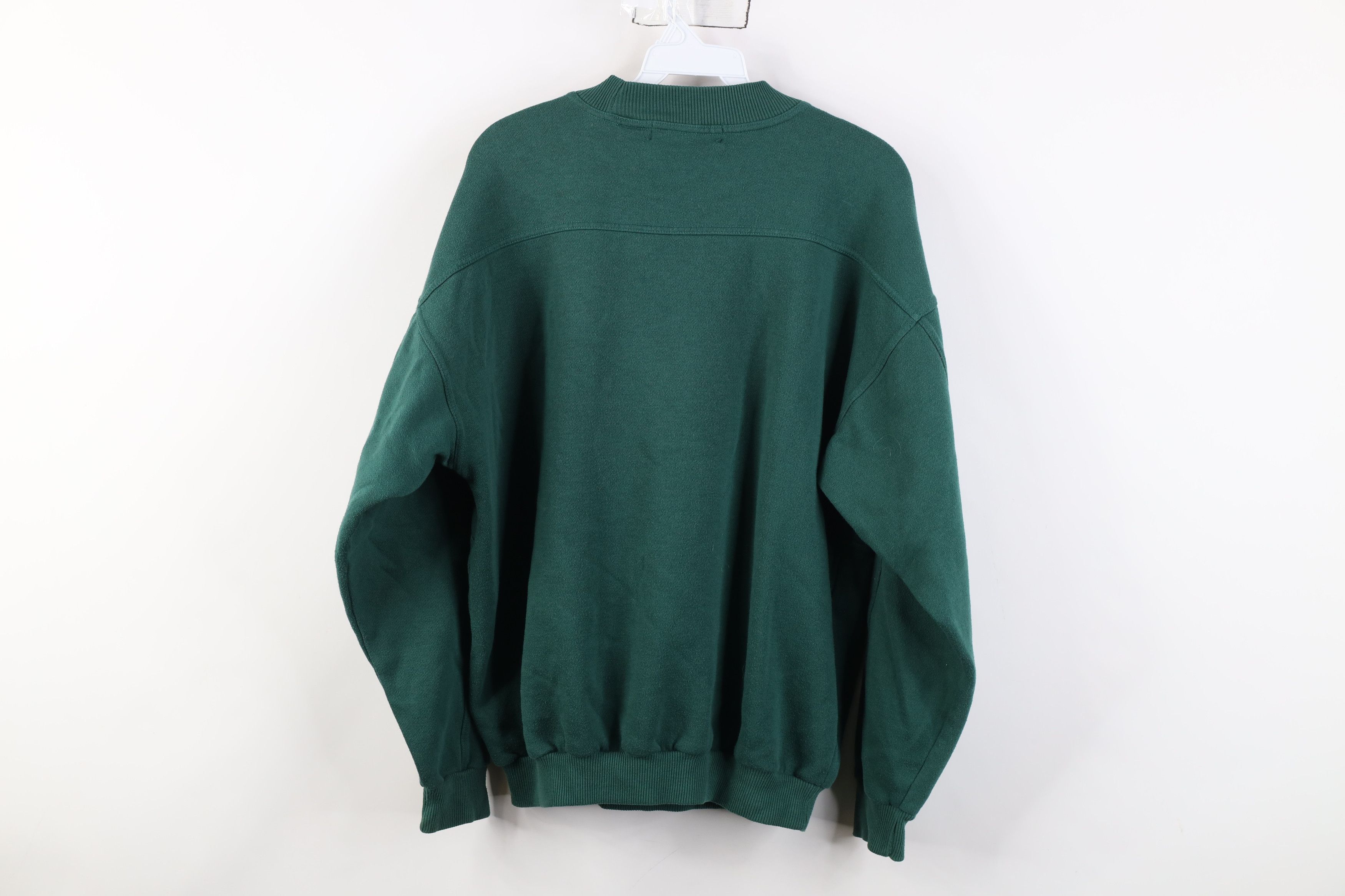 Vintage Vintage 90s Streetwear Geometric Crewneck Sweatshirt Green Size L / US 10 / IT 46 - 13 Thumbnail