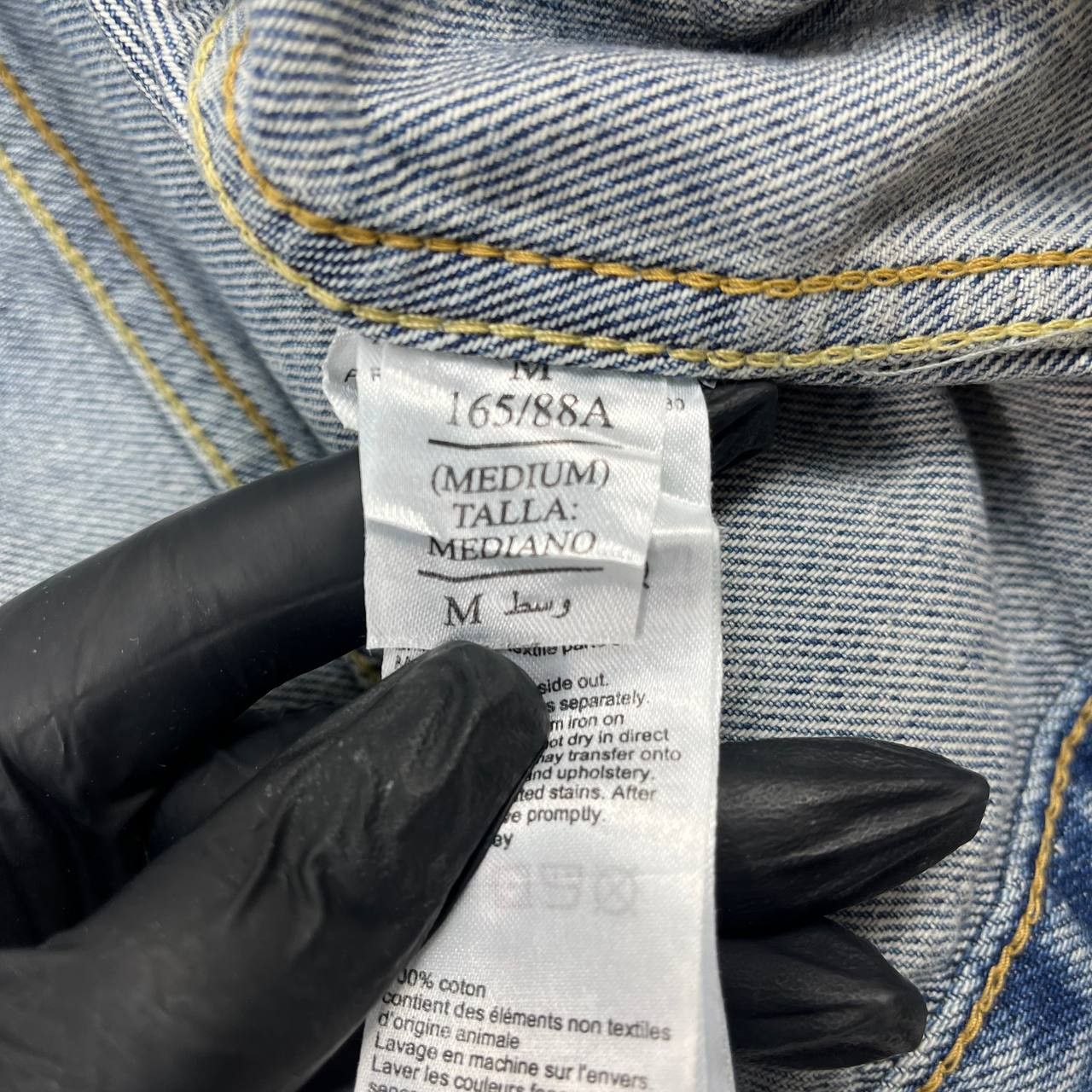 Allsaints AllSaints Womens Cropped Denim Jacket Blue Acid Wash Size M Size US M / EU 48-50 / 2 - 4 Thumbnail