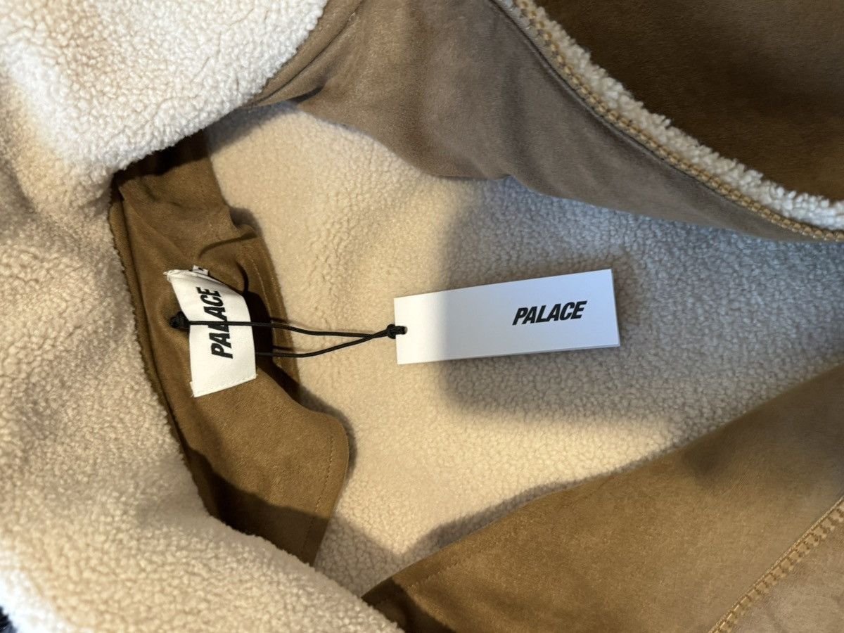 Palace Palace Sherpa Faux Suede Funnel Caked Brown | Grailed