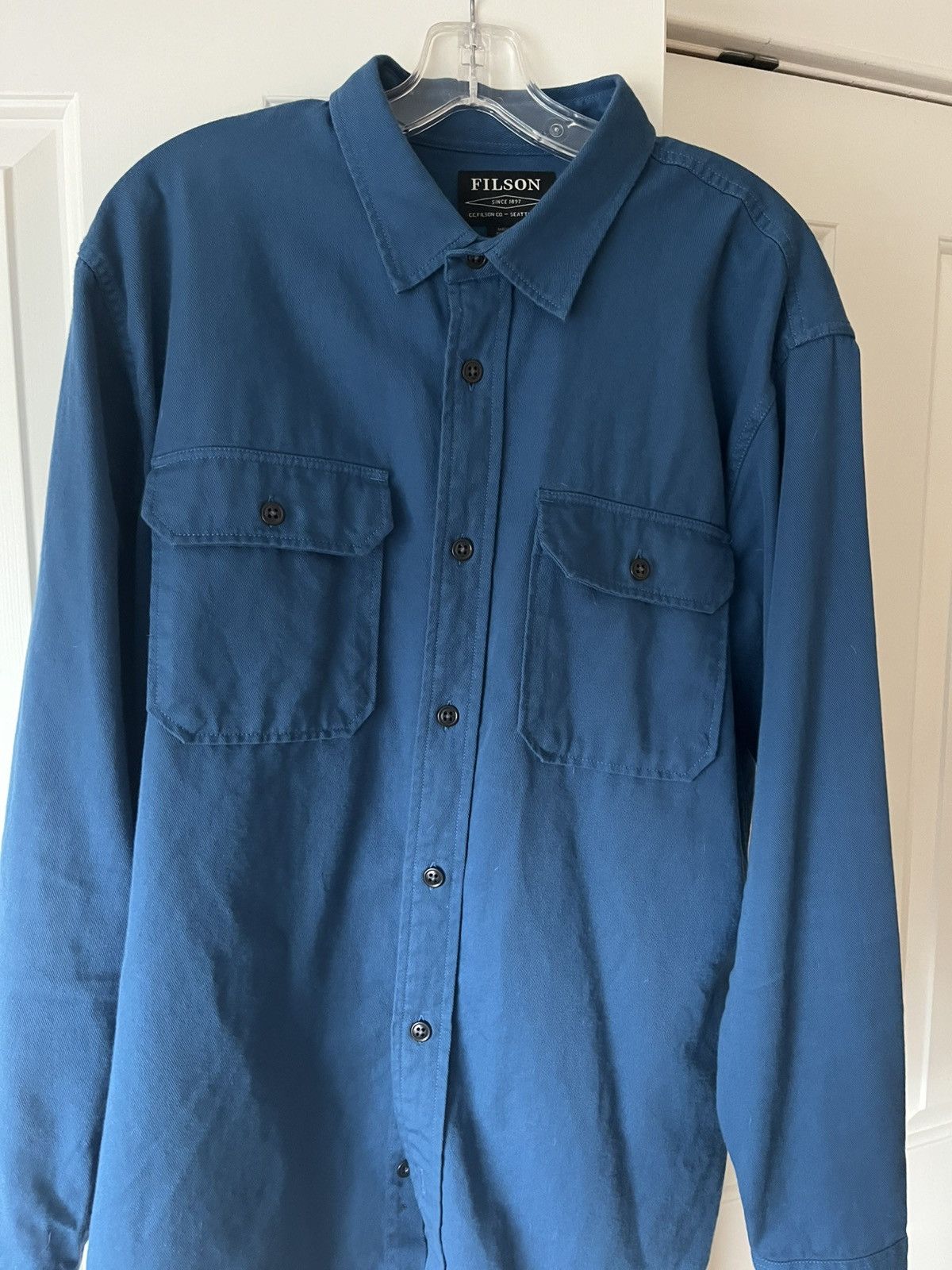 Filson Filson Cotton Twill LS button down. Size Large, Blue Size US L / EU 52-54 / 3 - 2 Thumbnail