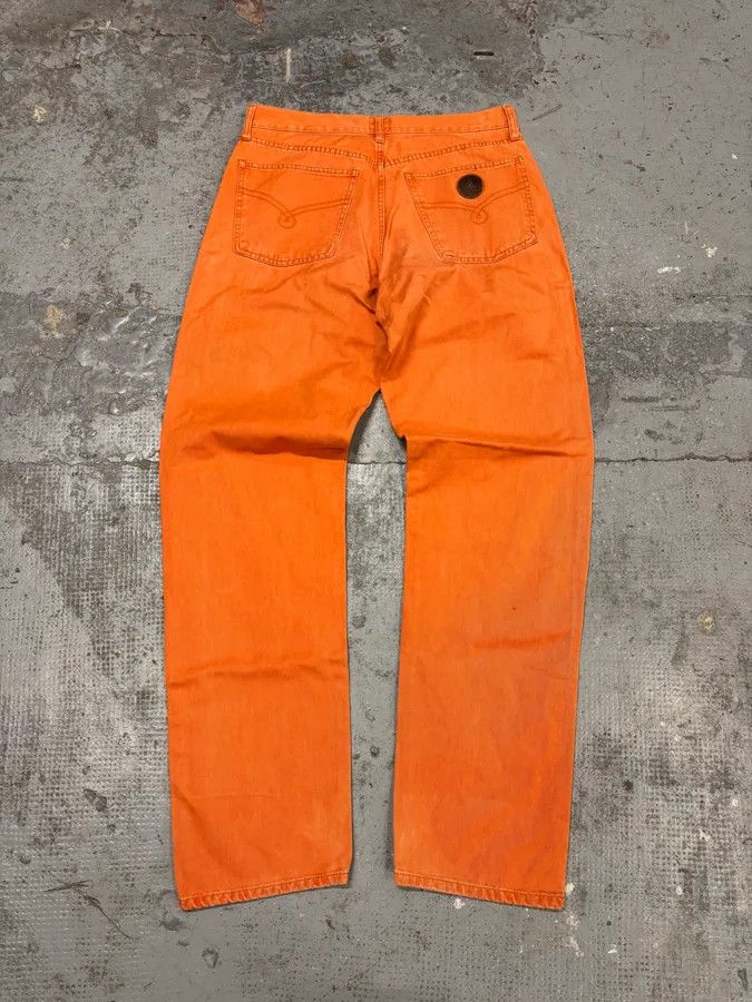 Designer × Moschino × Vintage 1990s Moschino Cozy Straight Orange Pants Size 27" / US 4 / IT 40 - 7 Thumbnail