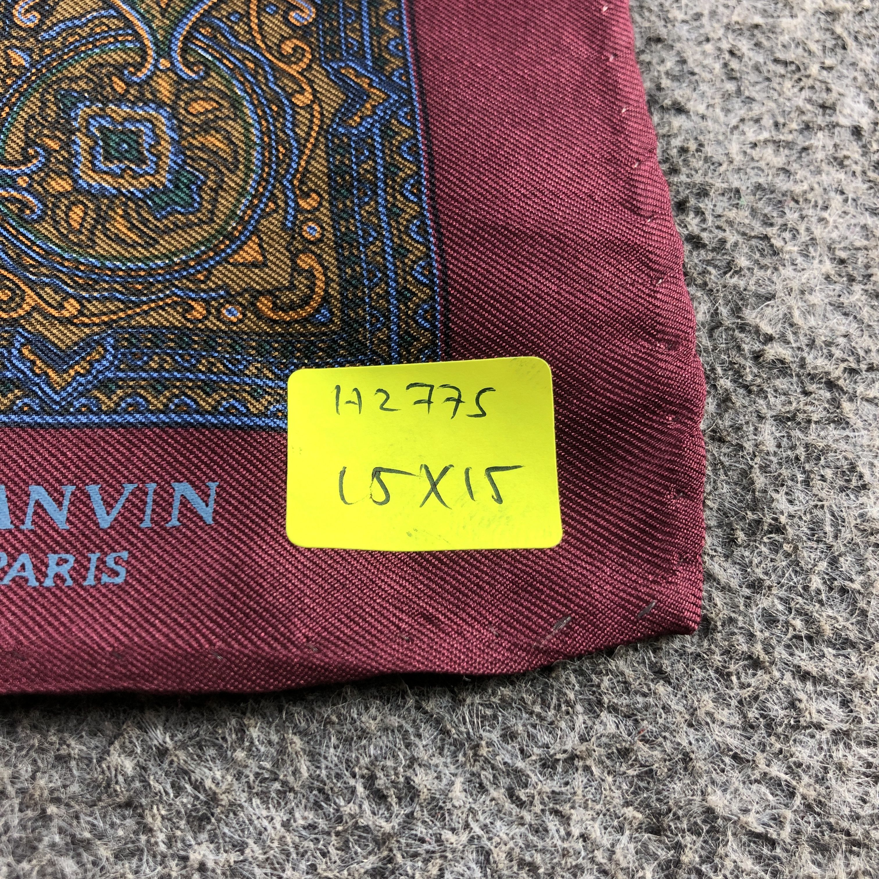 Lanvin Lanvin Paisley Handkerchief Neckerchief Bandana H2775 Size ONE SIZE - 8 Thumbnail
