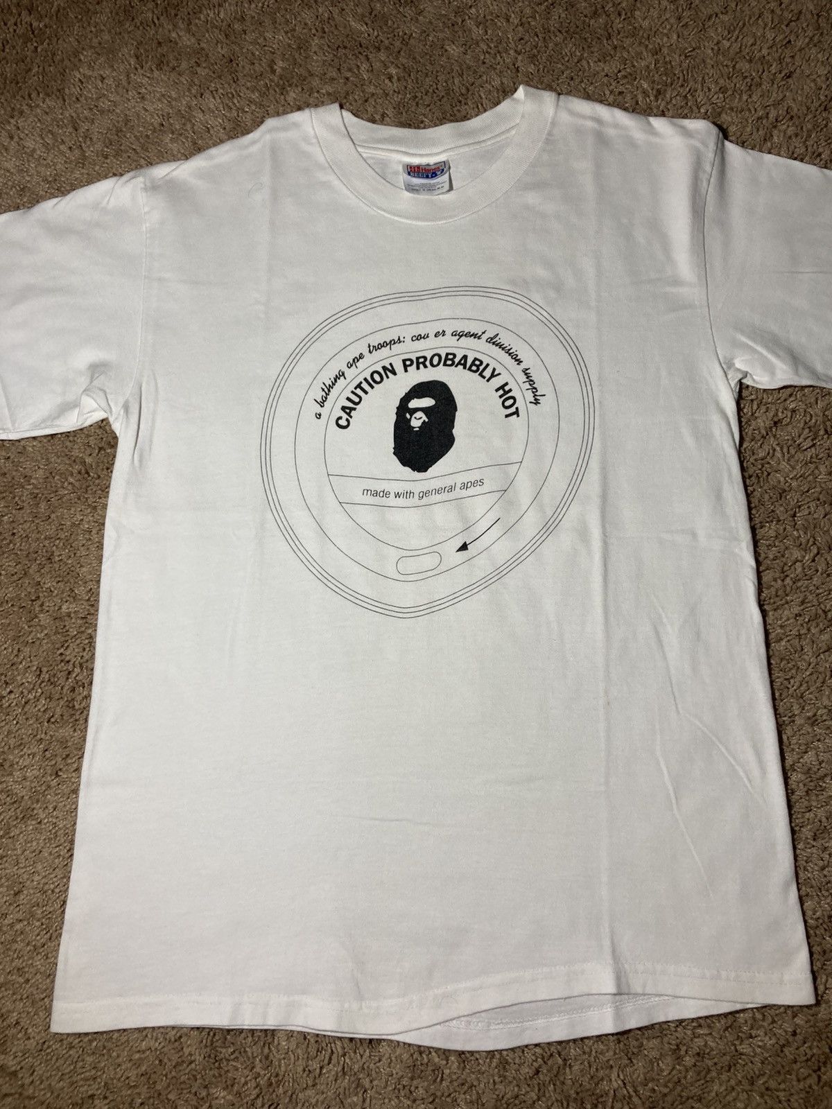 Bape 1998 Bape Can Ration Supply Caution Hot Ape Logo Food OG 90s Size US M / EU 48-50 / 2 - 2 Thumbnail