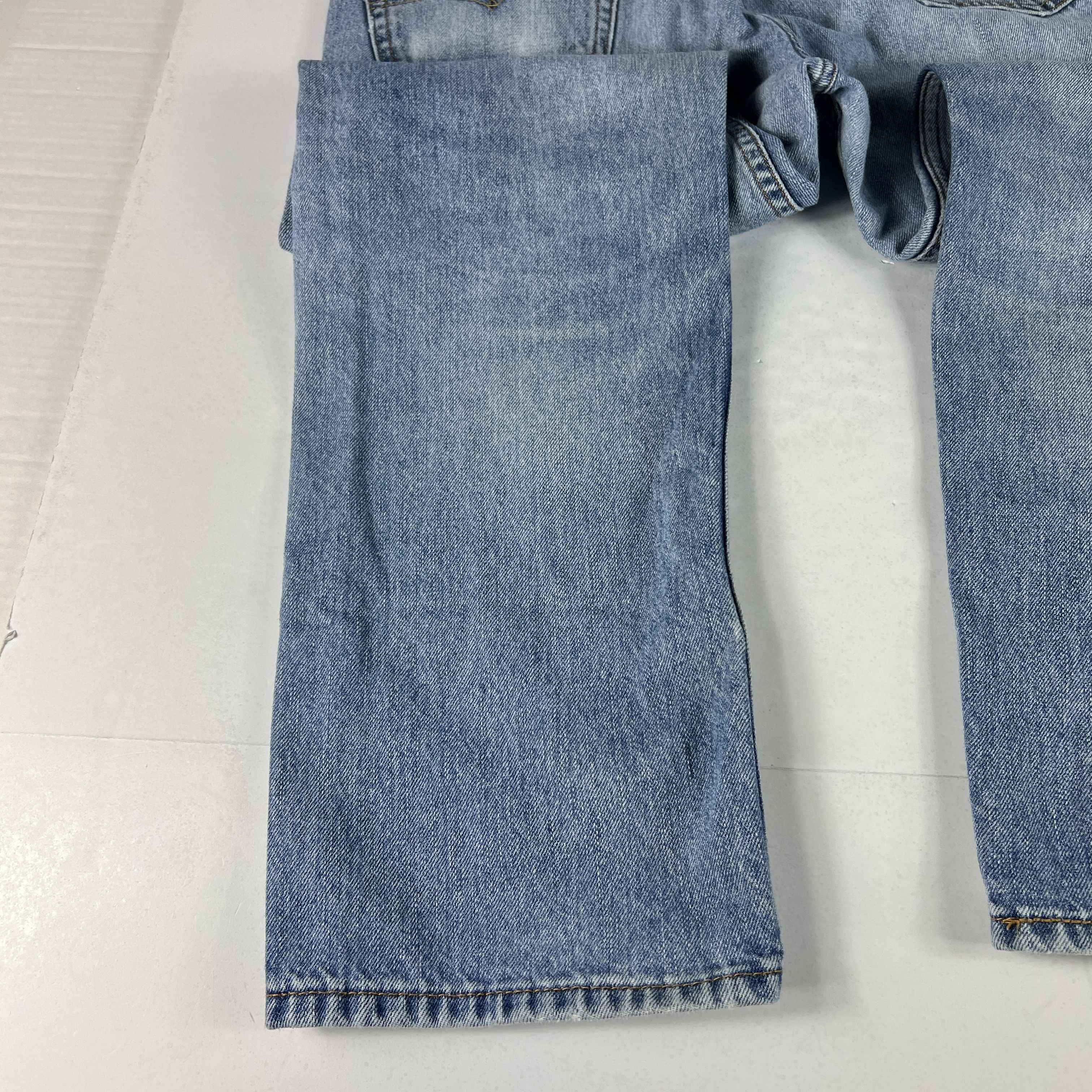 Levi's Levi's Jeans 505 Straight Blue Faded Whiskers Cotton Denim Size US 34 / EU 50 - 17 Thumbnail