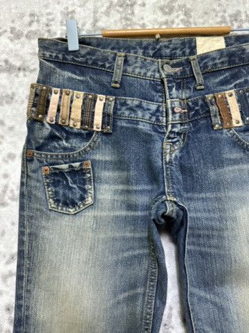 Japanese Brand Y2K Antgauge Double Waist Distressed Unisex Denim Jeans Size US 30 / EU 46 - 4 Thumbnail