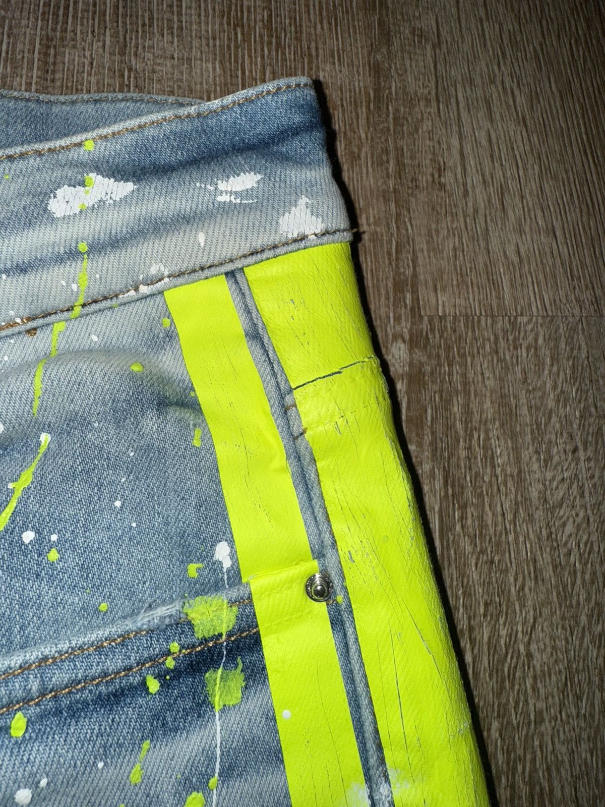 Amiri Amiri Blue Jeans Neon Striped Size US 30 / EU 46 - 8 Thumbnail
