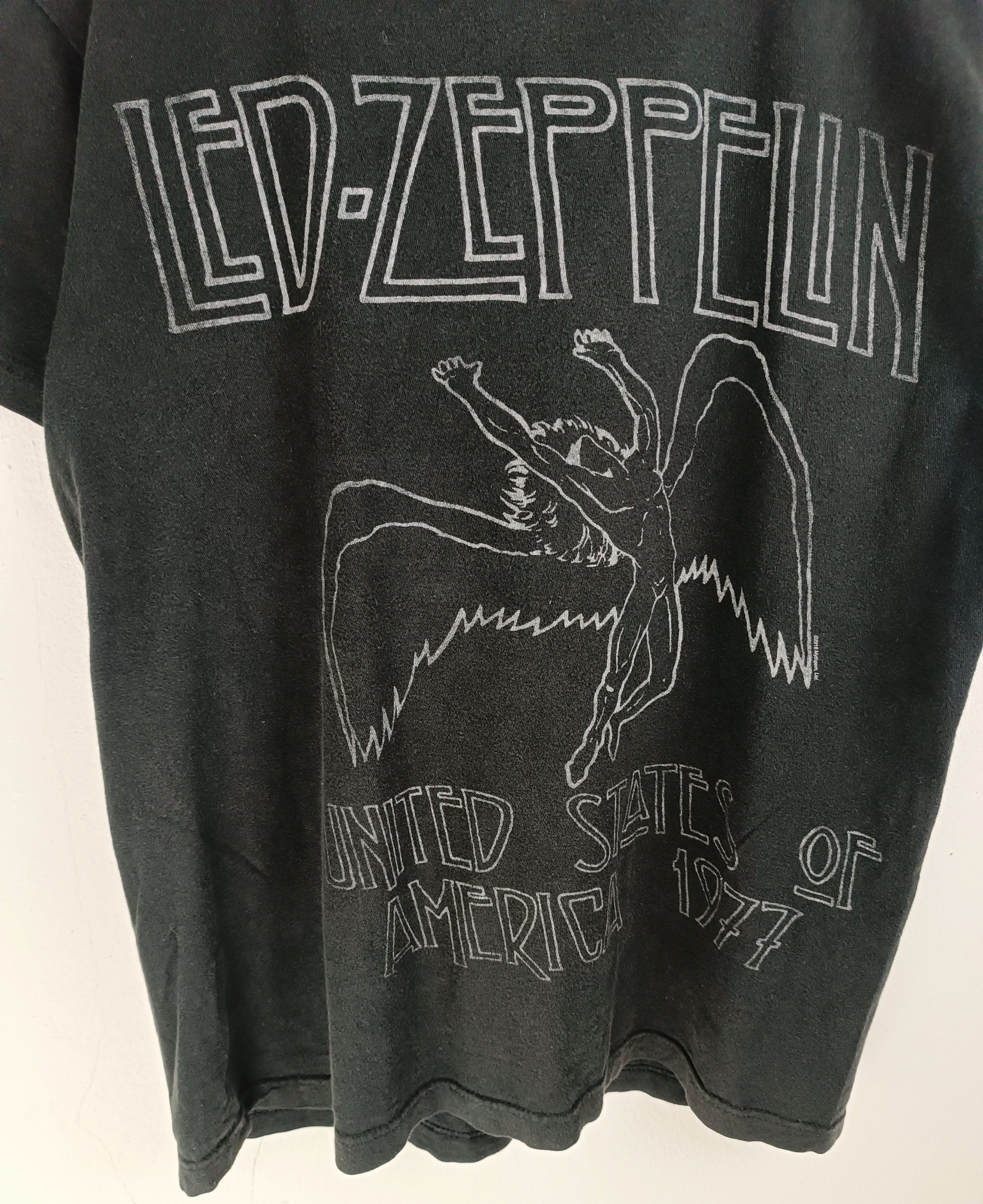 Vintage VINTAGE LED ZEPPELIN USA 1977 LOGO TEE rock stones beatles Size US M / EU 48-50 / 2 - 7 Thumbnail