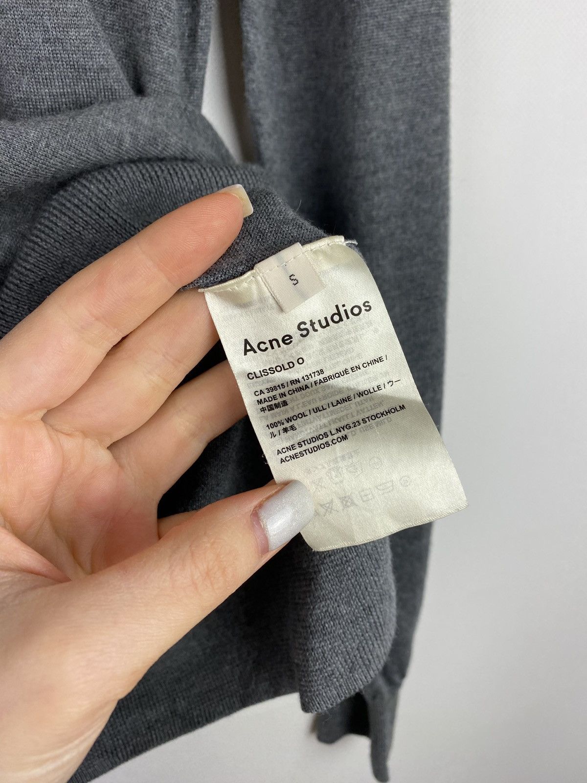 Acne Studios Acne Studios Clissold O men’s merino wool sweater pullover Size US S / EU 44-46 / 1 - 9 Thumbnail