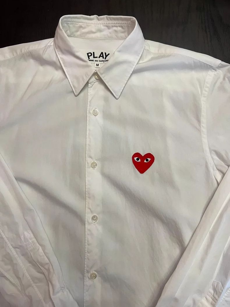 Comme des Garcons Comme Des Garcons Red Heart White Shirt Size M / US 6-8 / IT 42-44 - 4 Thumbnail