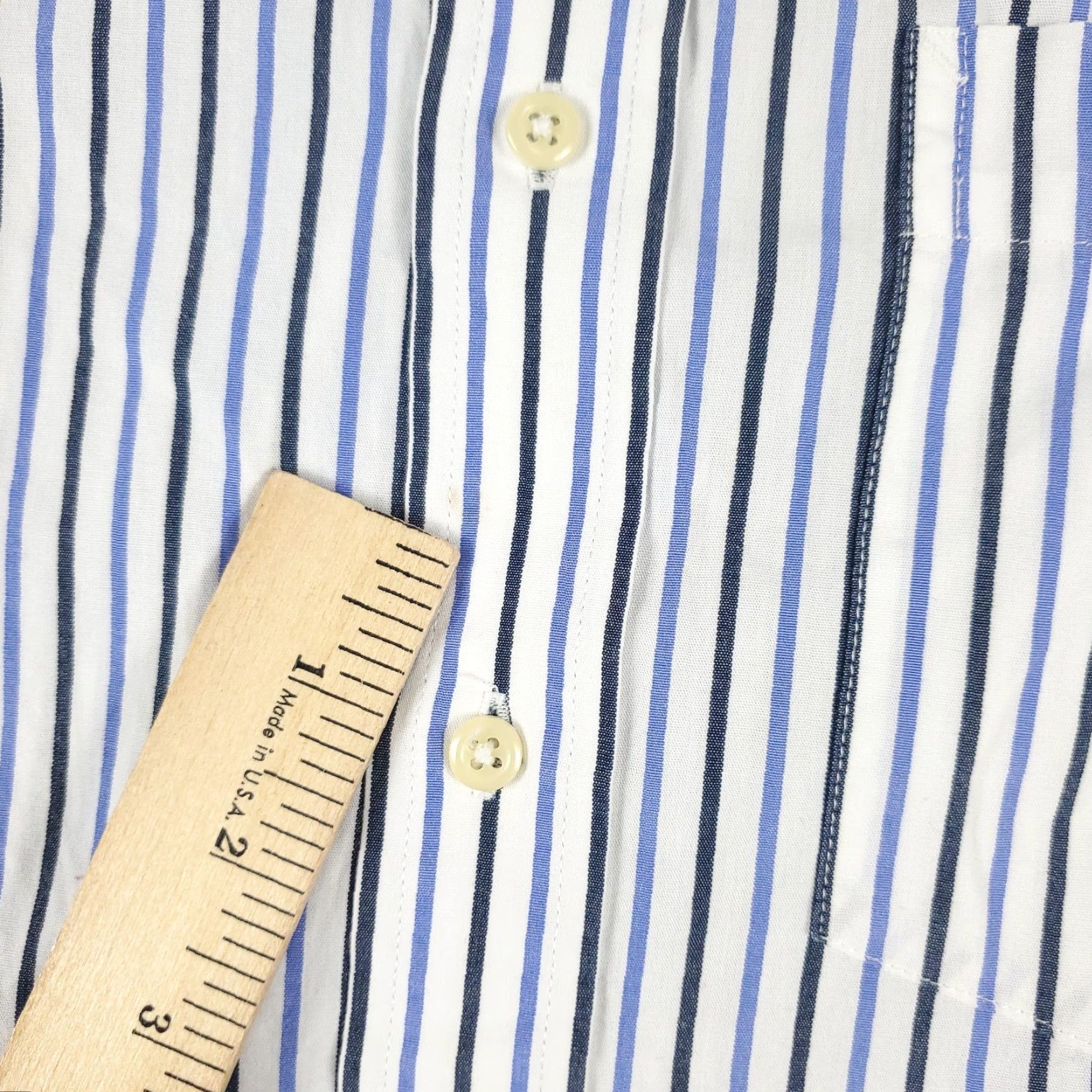 Tommy Hilfiger Tommy Hilfiger Shirt Mens Large Blue White Striped Casual Button Up Long Sleeve Size US L / EU 52-54 / 3 - 3 Thumbnail