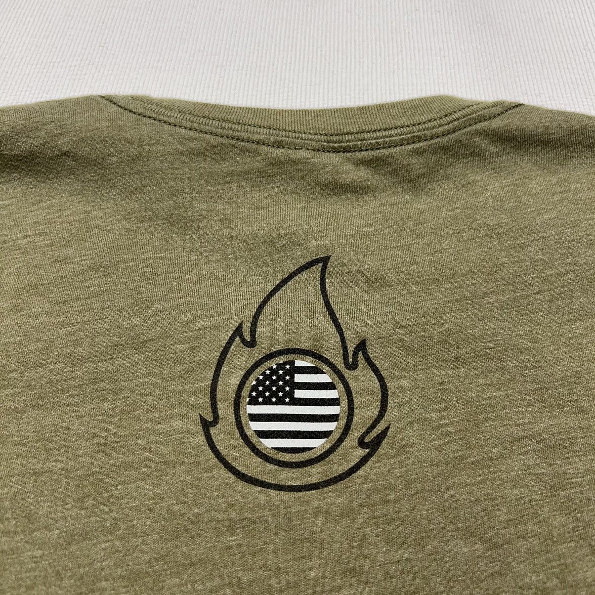 Other Fire Shell Tee Shirt Green Logo Graphic Flag Size US L / EU 52-54 / 3 - 10 Thumbnail