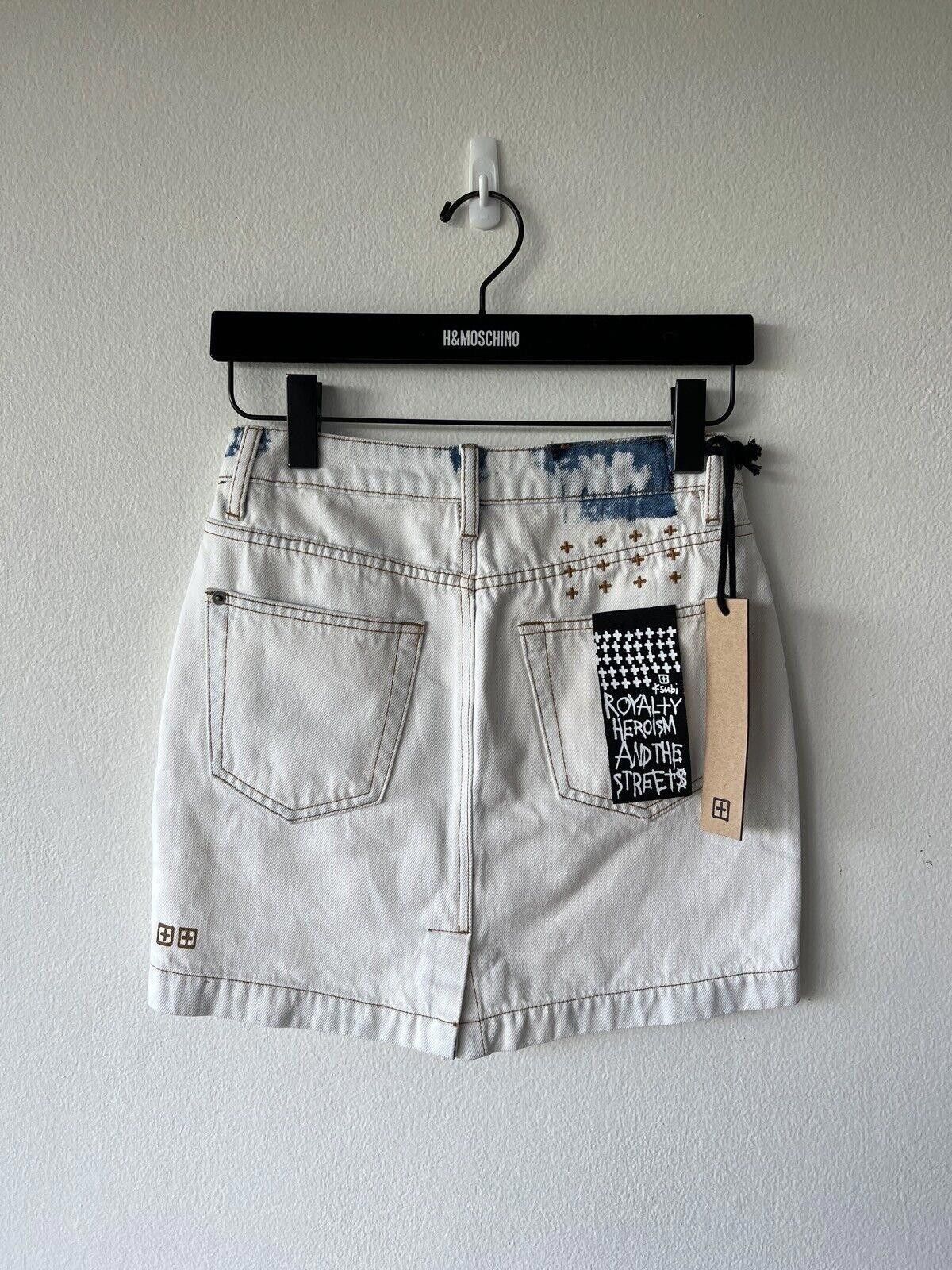 Ksubi new Ksubi denim skirt 26 small 8 super x mini xstatic white Size 42" / US 20 - 3 Thumbnail