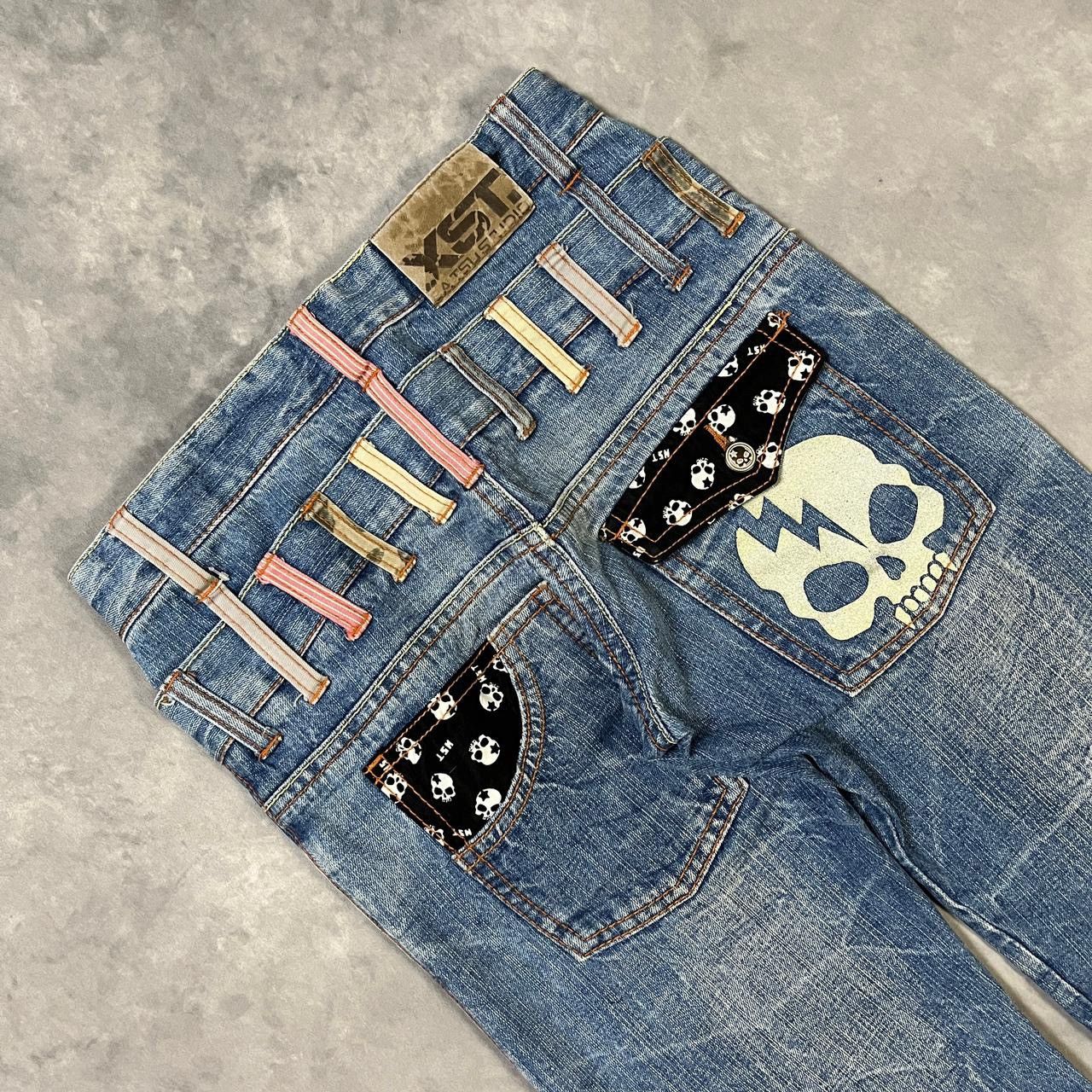 Number (N)ine 2000s Japanese Hysteric Skull Asymmetric Double Waist y2k Size US 27 - 3 Thumbnail