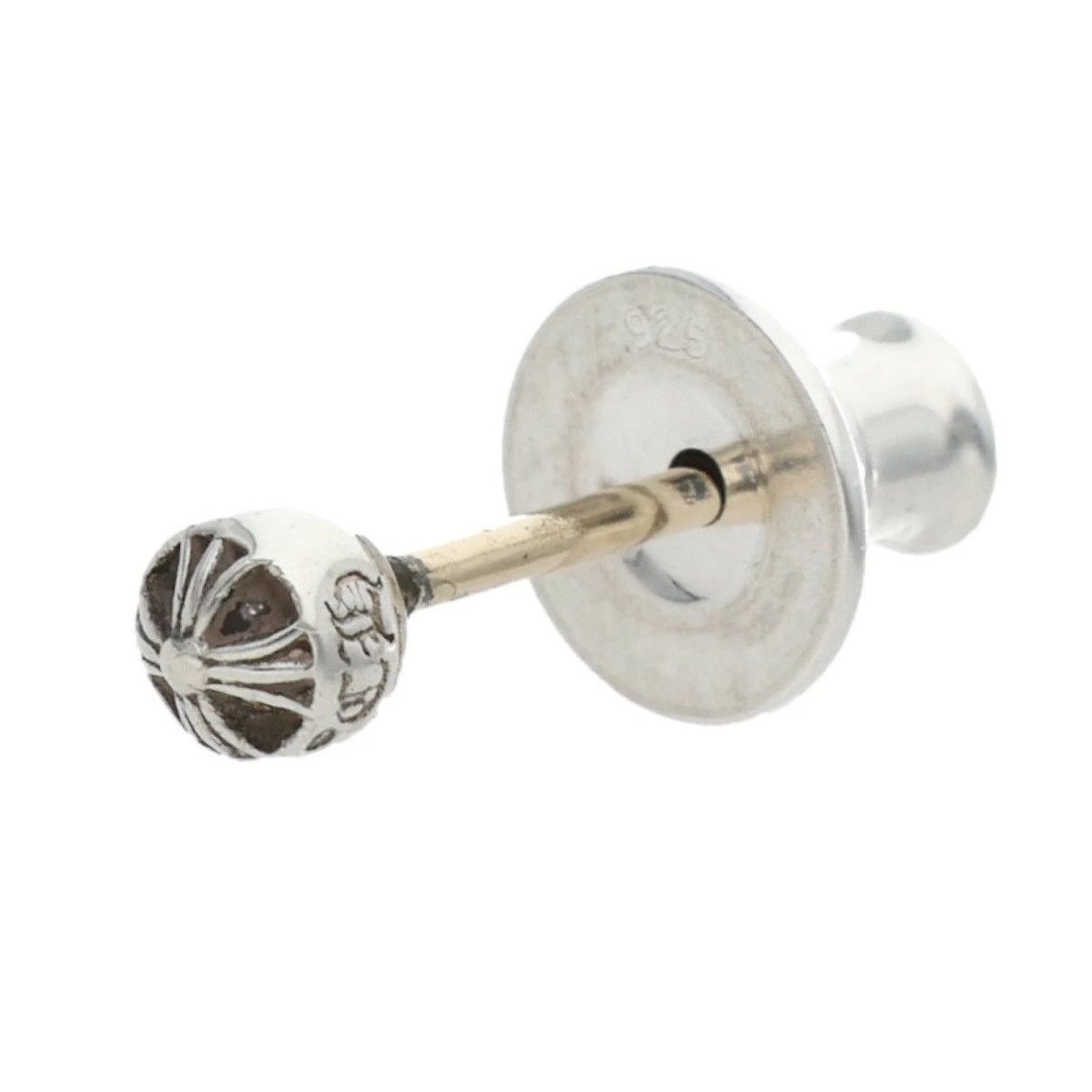 Chrome Hearts Chrome Hearts Cross Ball Stud Earring Size ONE SIZE - 1 Thumbnail