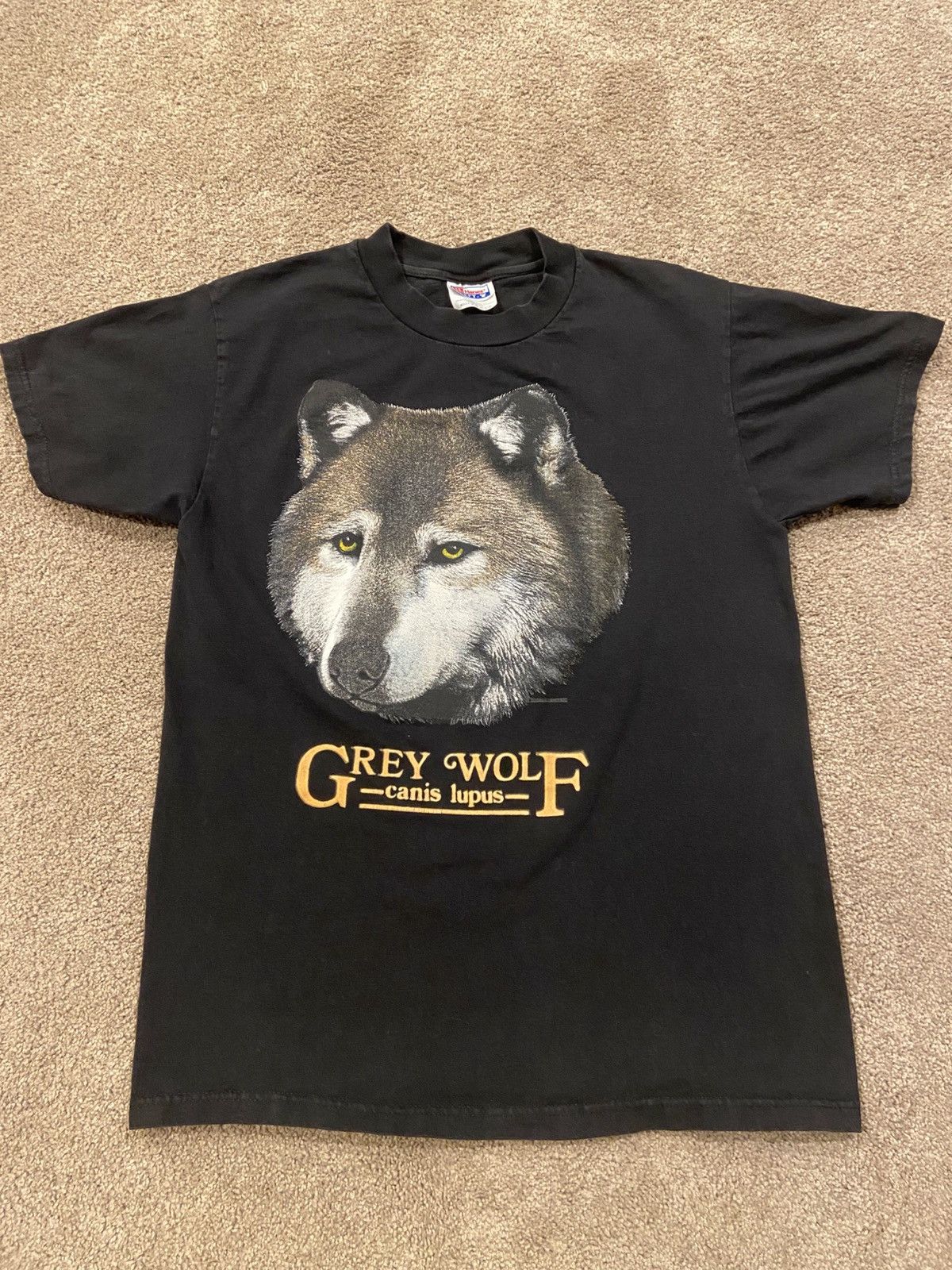 Hanes 90s Gray Wolf Nature Wildlife T Shirt Size US M / EU 48-50 / 2 - 1 Thumbnail