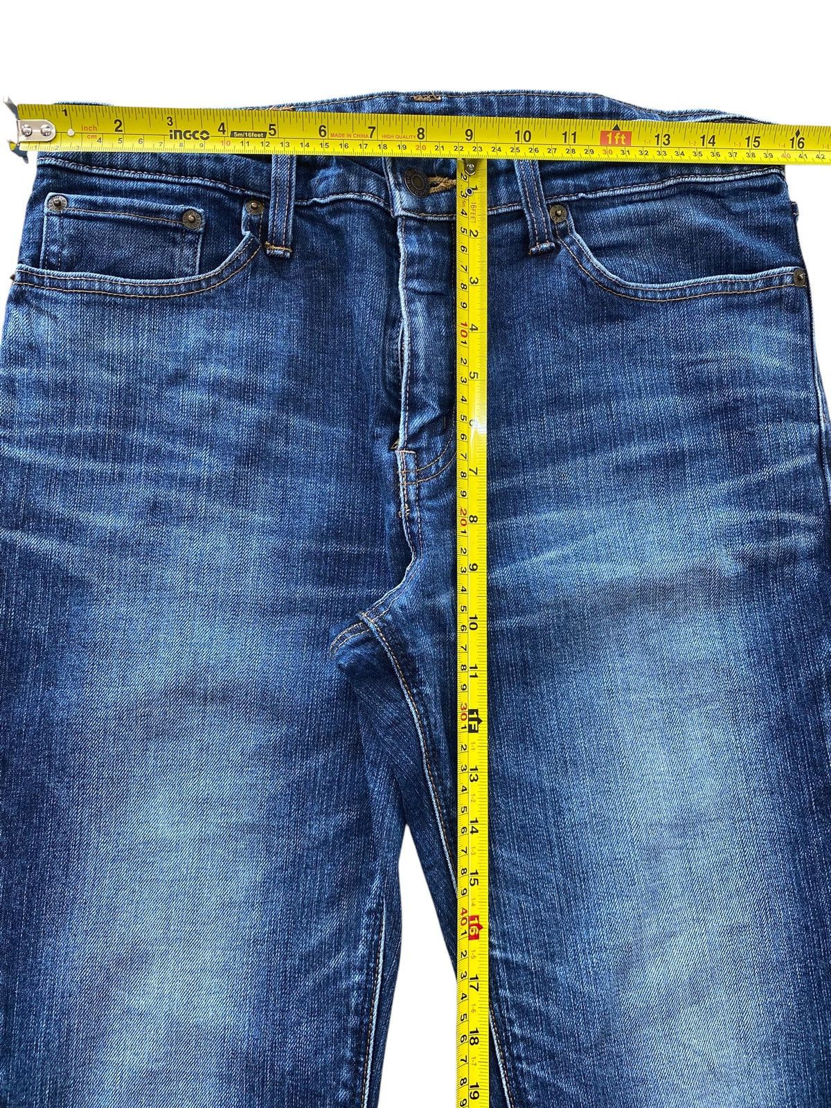 Edwin Edwin 503 Faded Blue Wash Whiskered Skinny Leg Jeans Size US 32 / EU 48 - 6 Thumbnail