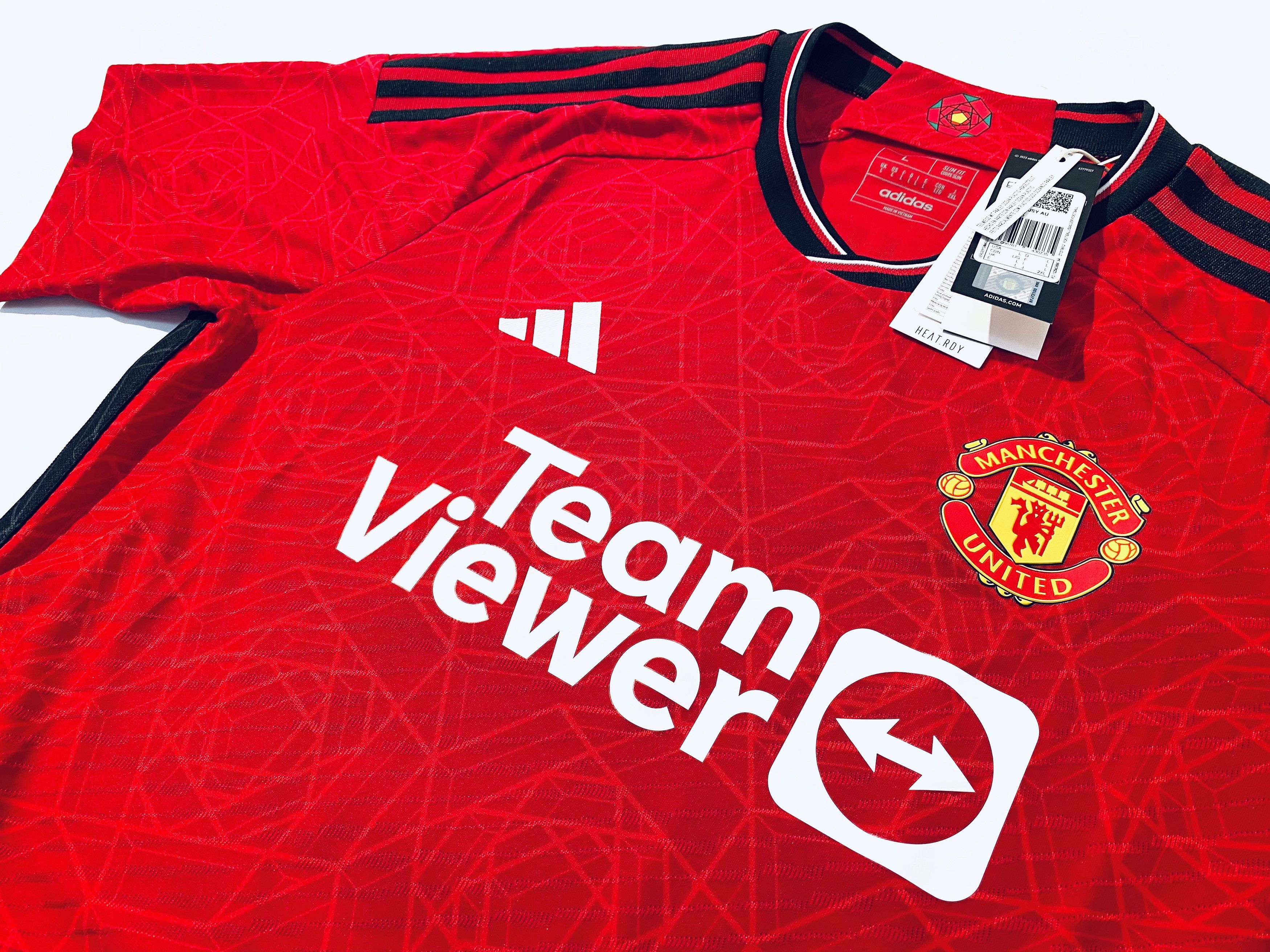 Adidas Authentic BNWT Manchester United Home Jersey 2023 - 2024 Size US L / EU 52-54 / 3 - 6 Thumbnail
