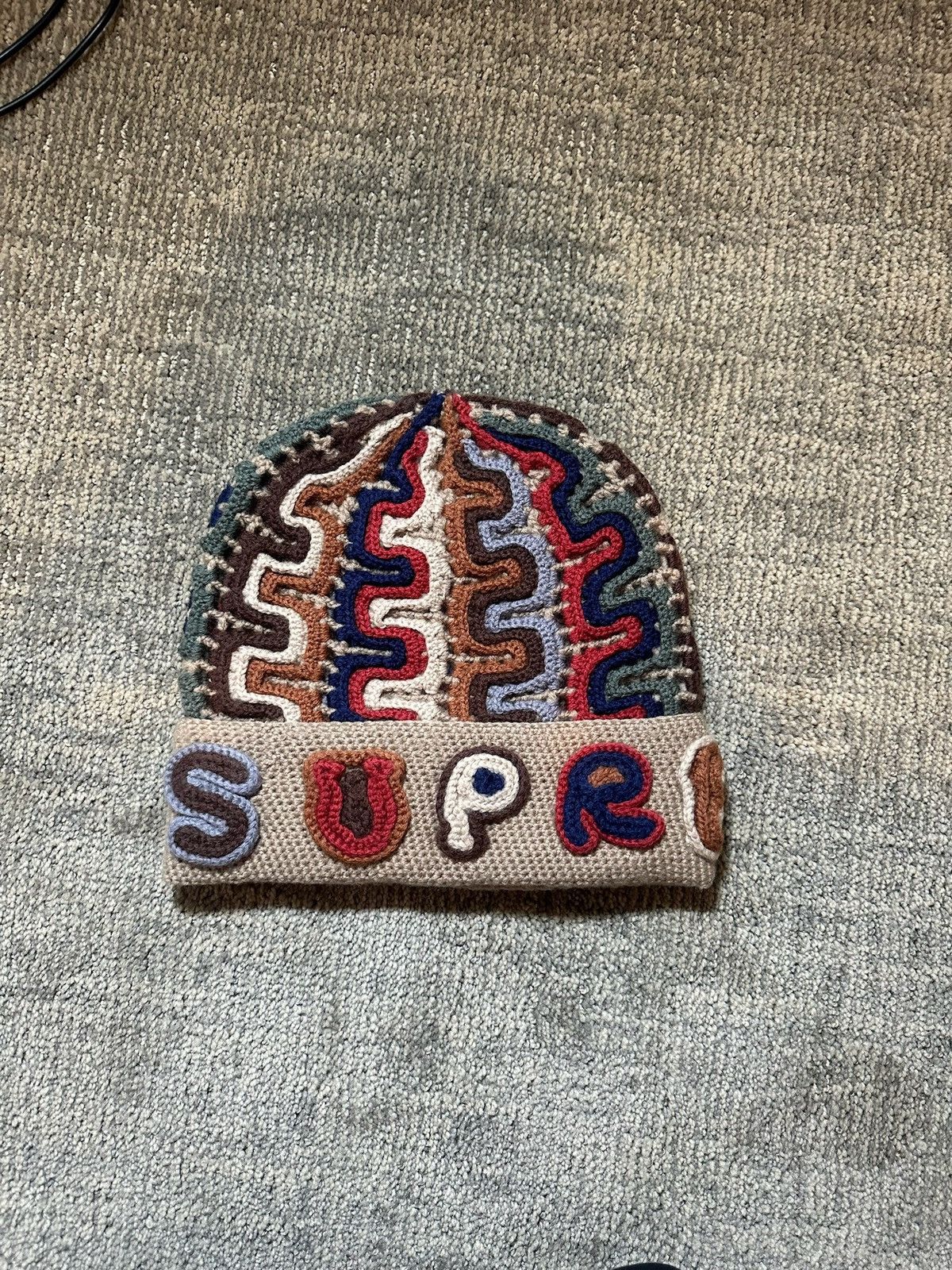 Supreme Supreme Yarn Applique Beanie | Grailed