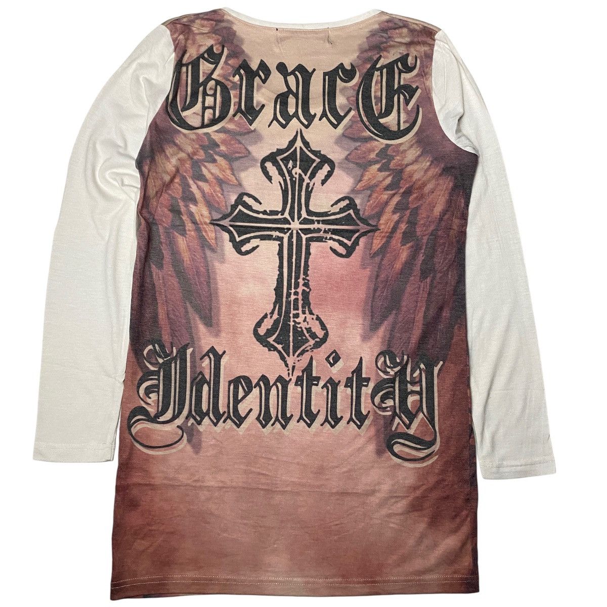 Hysteric Glamour × If Six Was Nine × Japanese Brand 2000's Prive Joke Punk Angel Wing Cross Longsleeve Size US S / EU 44-46 / 1 - 2 Thumbnail