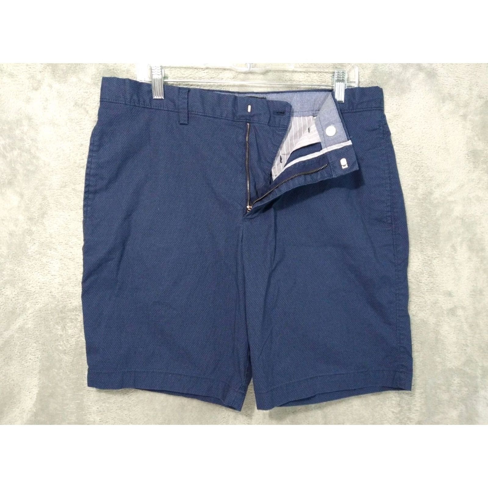 Banana Republic Banana Republic Shorts Mens 34 Blue Aiden Club Flat Front Mid Rise Stretch Casual Chino Pockets Mens Regular 34 in Blue Size US 34 / EU 50 - 2 Thumbnail