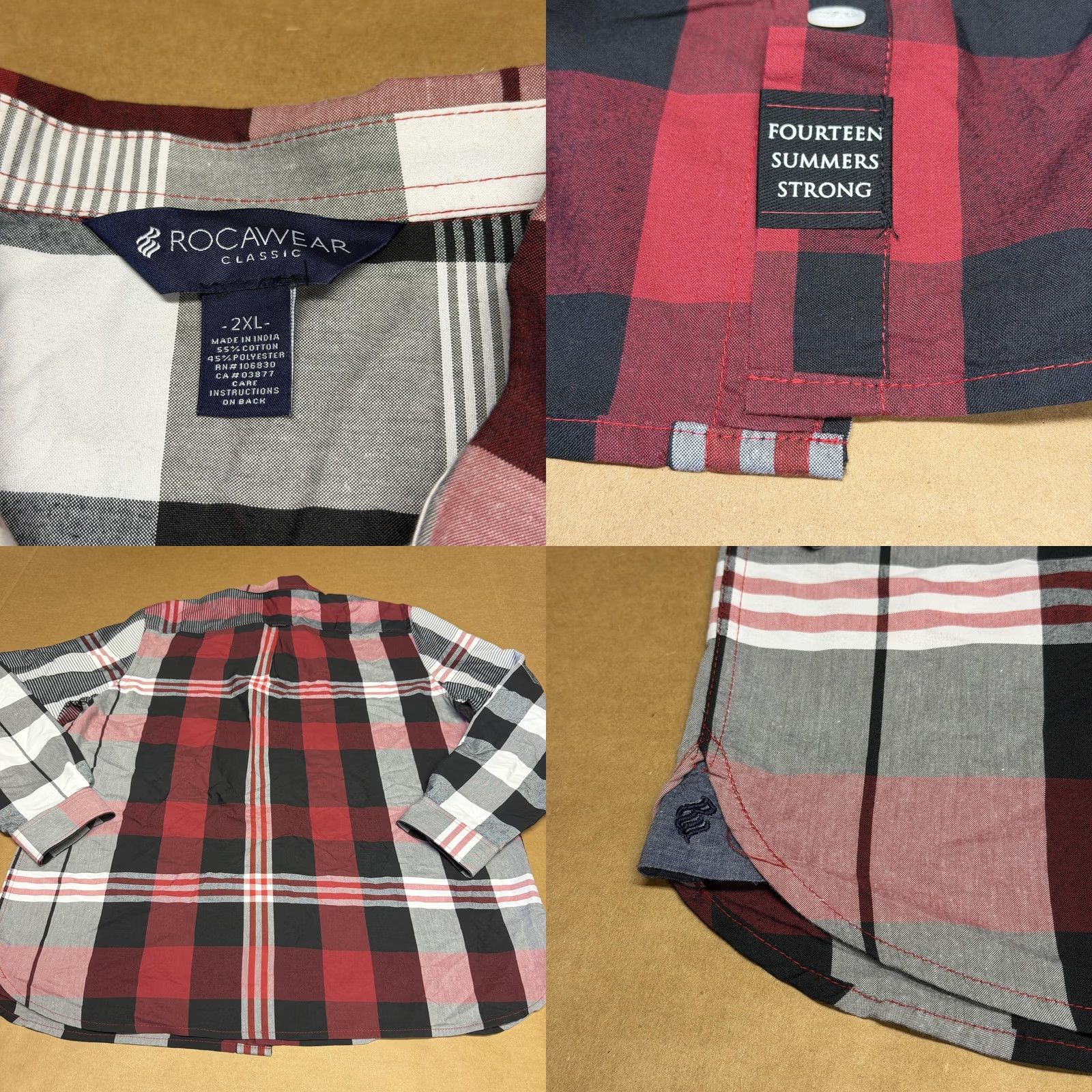 Rocawear Rocawear Shirt Mens 2XL Multicolor Plaid Long Sleeve Button Up Casual Classic Size US XXL / EU 58 / 5 - 8 Thumbnail