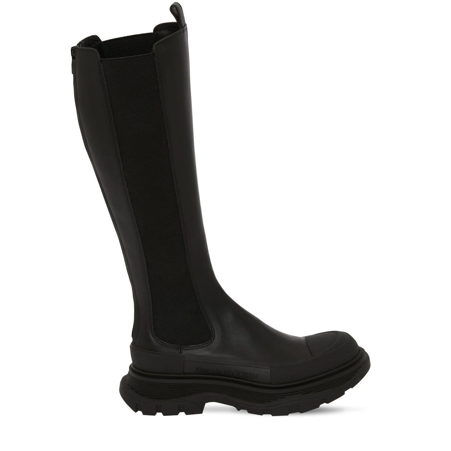 ALEXANDER MCQUEEN Slick Women's Black Leather Boots New/Auth