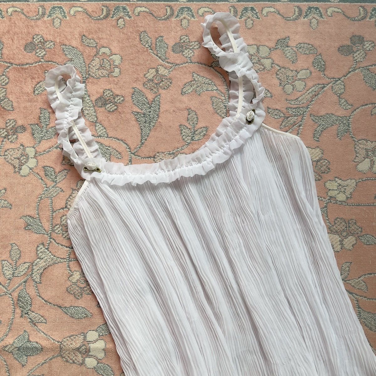 Victoria's Secret Victoria’s Secret White Chiffon Mini Slip Dress (L–XL) Size XL / US 12-14 / IT 48-50 - 11 Thumbnail