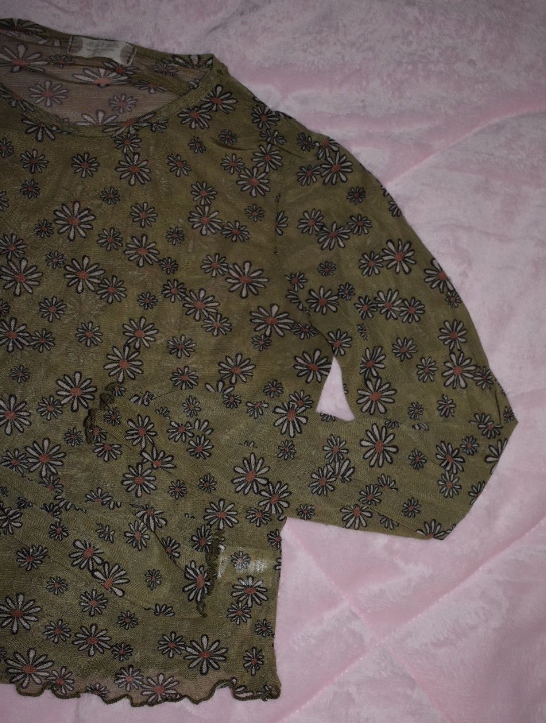 Other Altar’d State Stretch Sheer Green 90s Y2K Shirt Size S Size S / US 4 / IT 40 - 2 Thumbnail