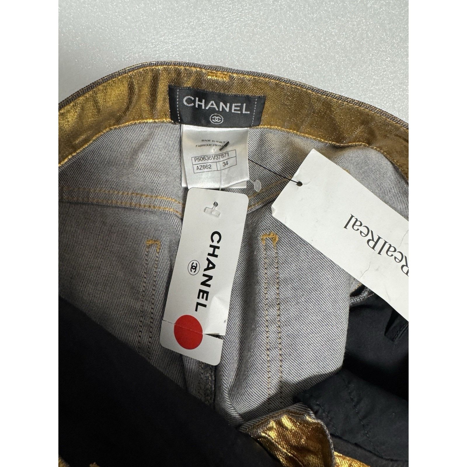 Chanel CHANEL NWT Gold Denim Djuns Size 34 $1450 Size 34" / US 12 / IT 48 - 10 Thumbnail