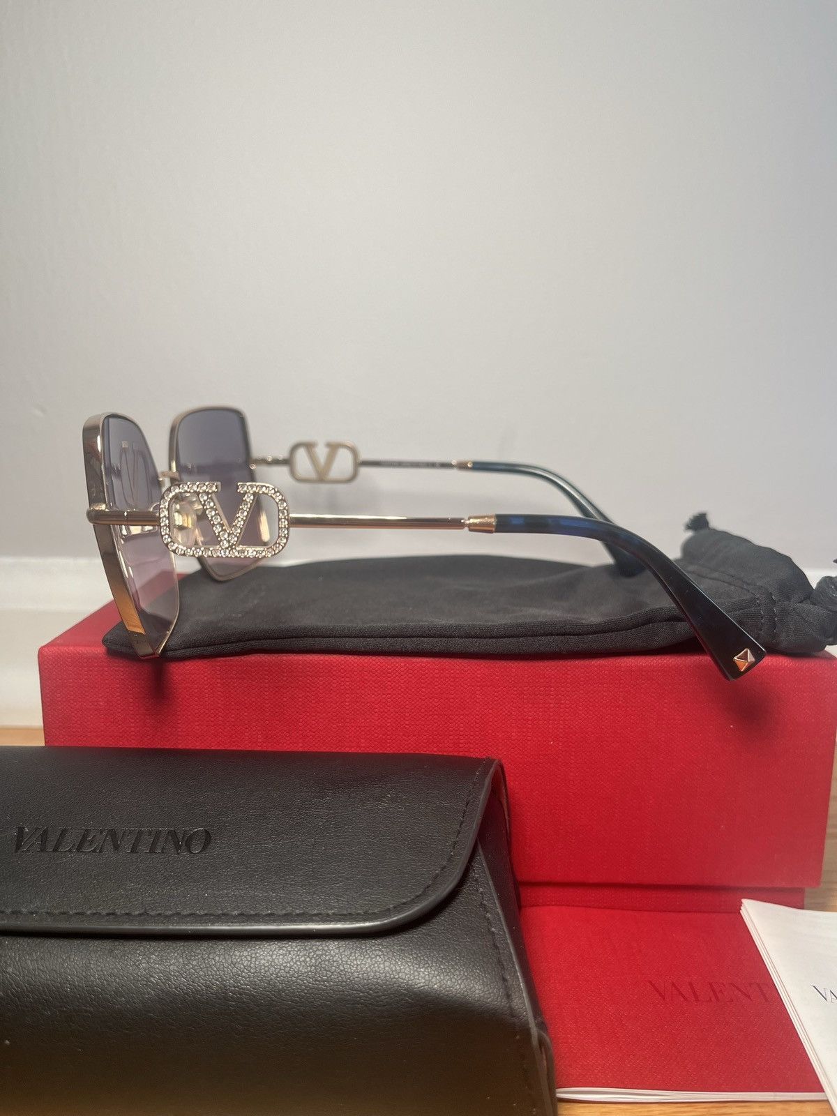 Valentino Valentino Square Sunglasses Luxottica Group Limited Edition Size ONE SIZE - 2 Thumbnail