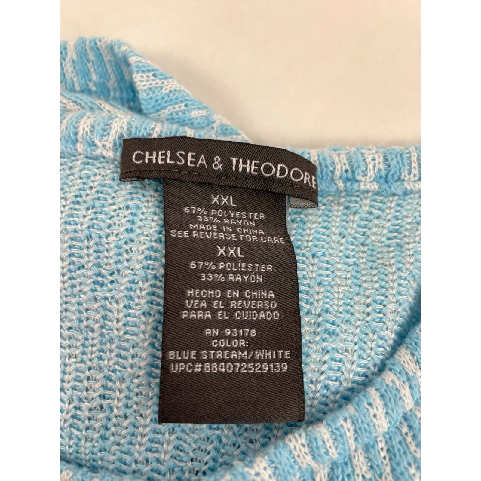 Vintage Chelsea & Theodore Sweater Women's 2XL Blue Knit Boatneck Long Slv Oversize Pullover Size XXL / US 16-18 / IT 52-54 - 8 Thumbnail