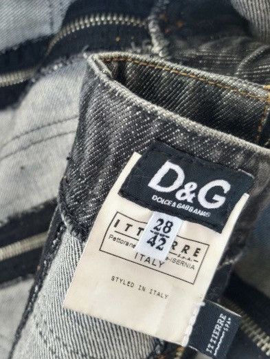 Dolce & Gabbana S/S 2004 Dolce & Gabbana Zipper Denim Set (Jacket + Skirt) Size S / US 4 / IT 40 - 3 Thumbnail