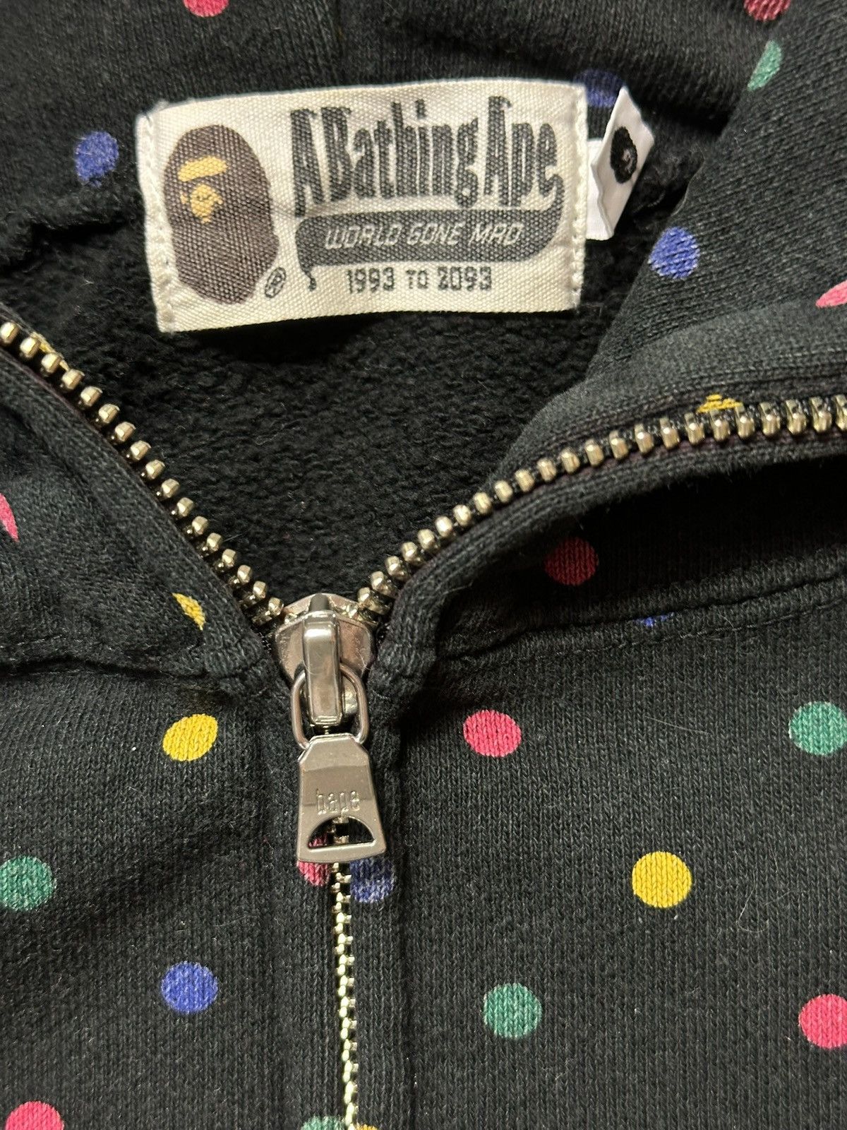 Bape Vintage Bape Polkadot Full Zip Hoodie Size US L / EU 52-54 / 3 - 4 Thumbnail