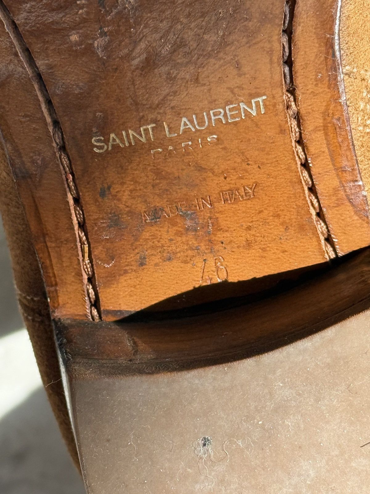 Saint Laurent Paris Classic Hedi Slimane Wyatt 40 Tobacco Suede Boots Size US 13 / EU 46 - 8 Thumbnail