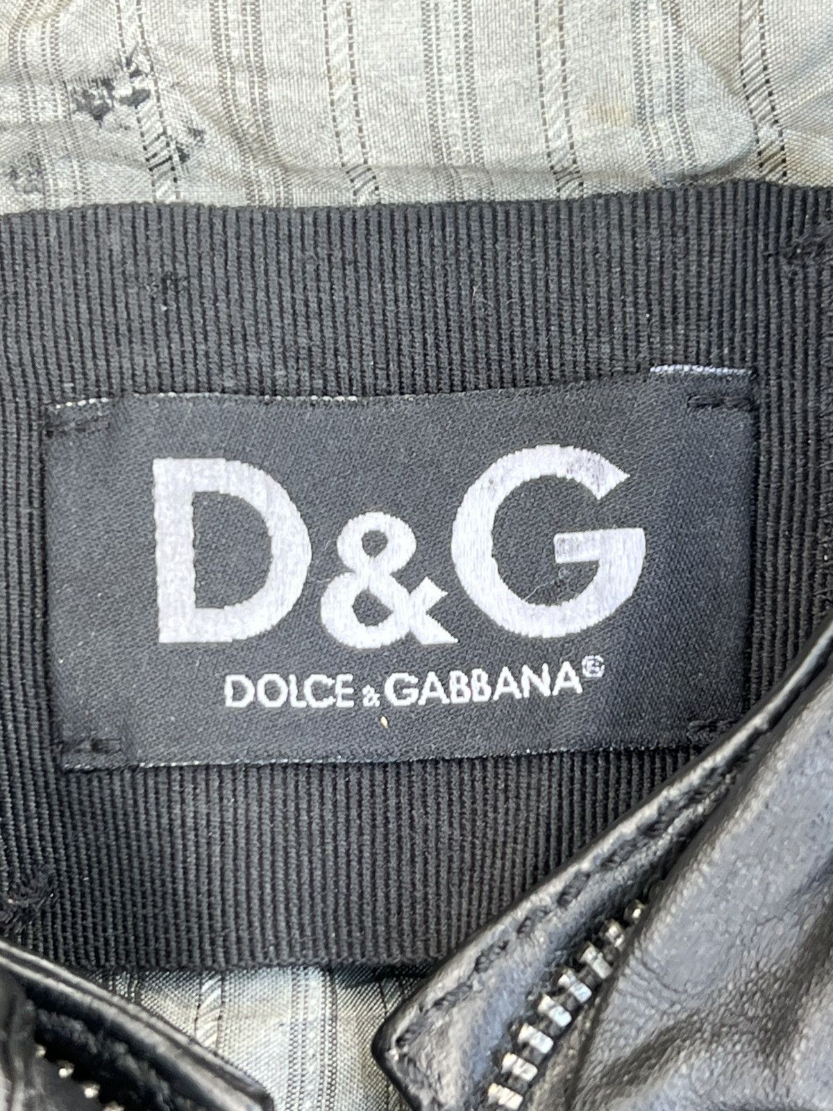 Dolce & Gabbana D&G ARCHIVAL “MULTI-ZIP” BLACK LAMBSKIN MOTO JACKET-size 50 Size US M / EU 48-50 / 2 - 3 Thumbnail