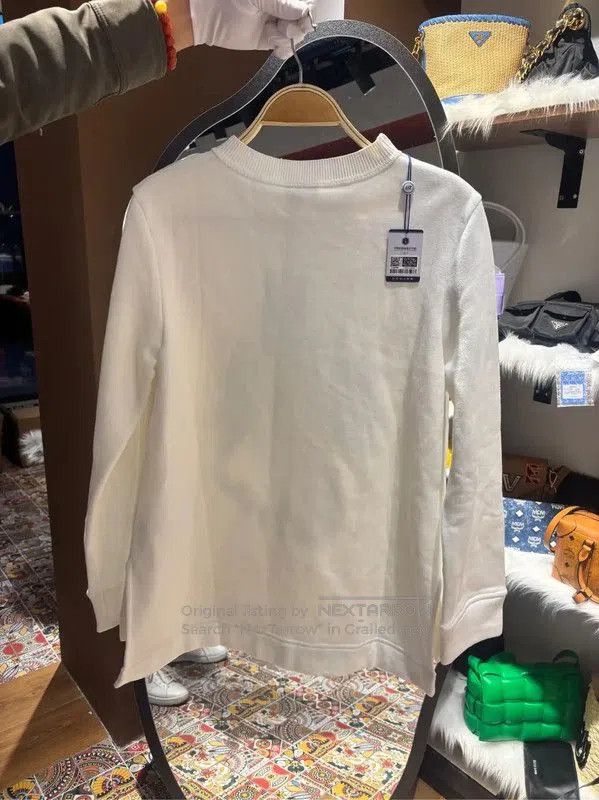 Fendi Fendi Spring Fall White Cotton Women's Sweatshirt . Size M / US 6-8 / IT 42-44 - 2 Thumbnail