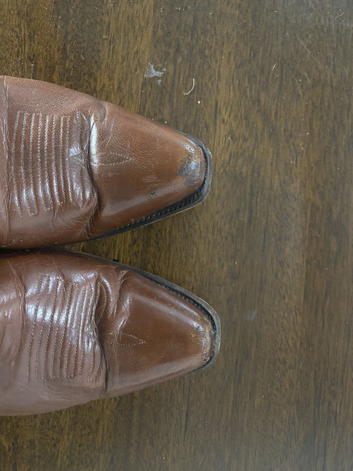 Justin Boots × Vintage VINTAGE 1940s H.J. Justin & Sons/Ft Worth TX/Boots Sz 5-6? Size US 5.5 / IT 35.5 - 3 Thumbnail