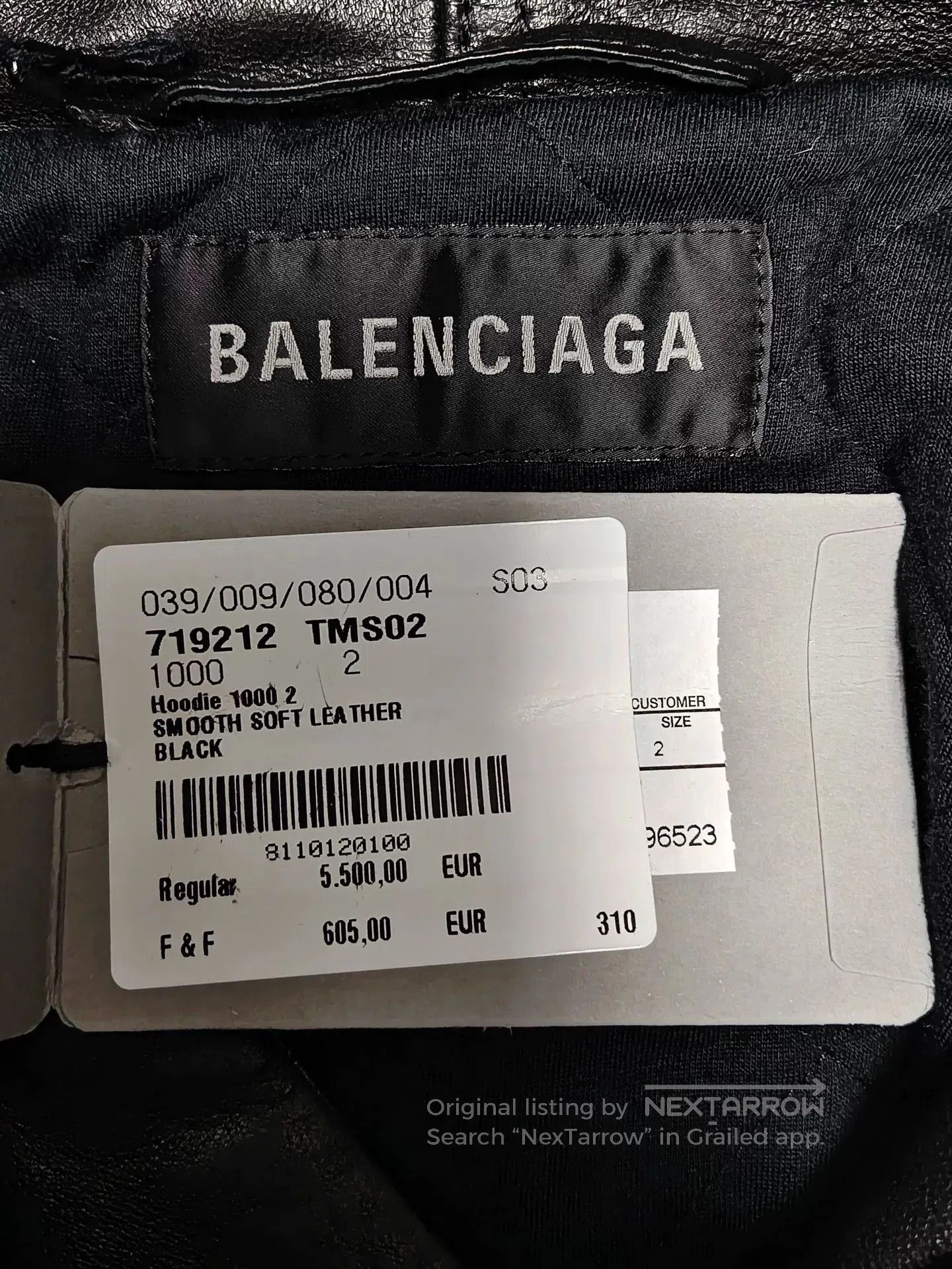 Balenciaga Balenciaga Black Leather Pullover Jacket. Size US M / EU 48-50 / 2 - 4 Thumbnail