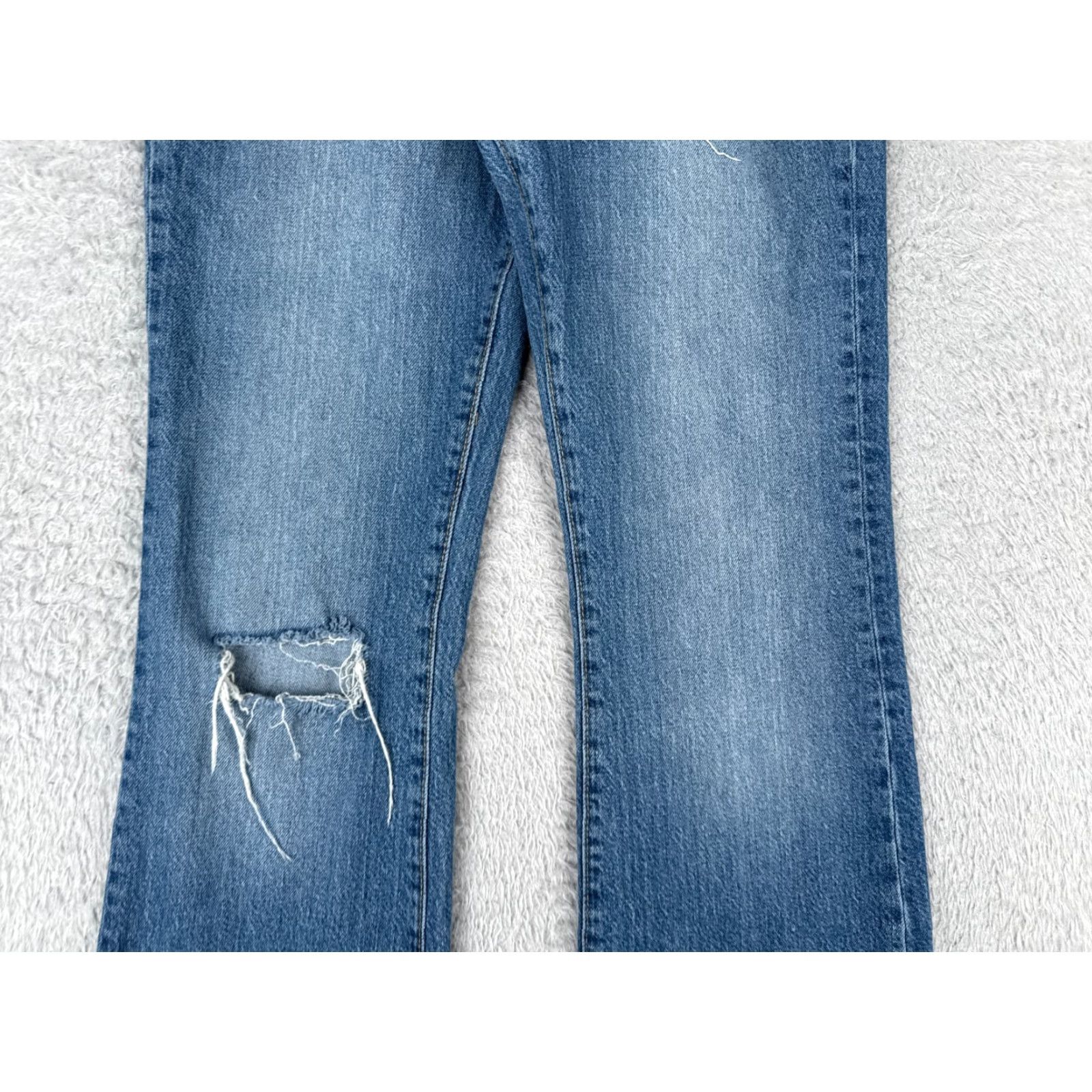 Bdg BDG Jeans Womens 26 Blue Denim High Rise Flared Distressed 26x30 Jeans - 5-Pocket Cotton Denim Regular Womens 30 Inseam Medium Wash Vintage No Size 26" / US 2 / IT 38 - 3 Thumbnail