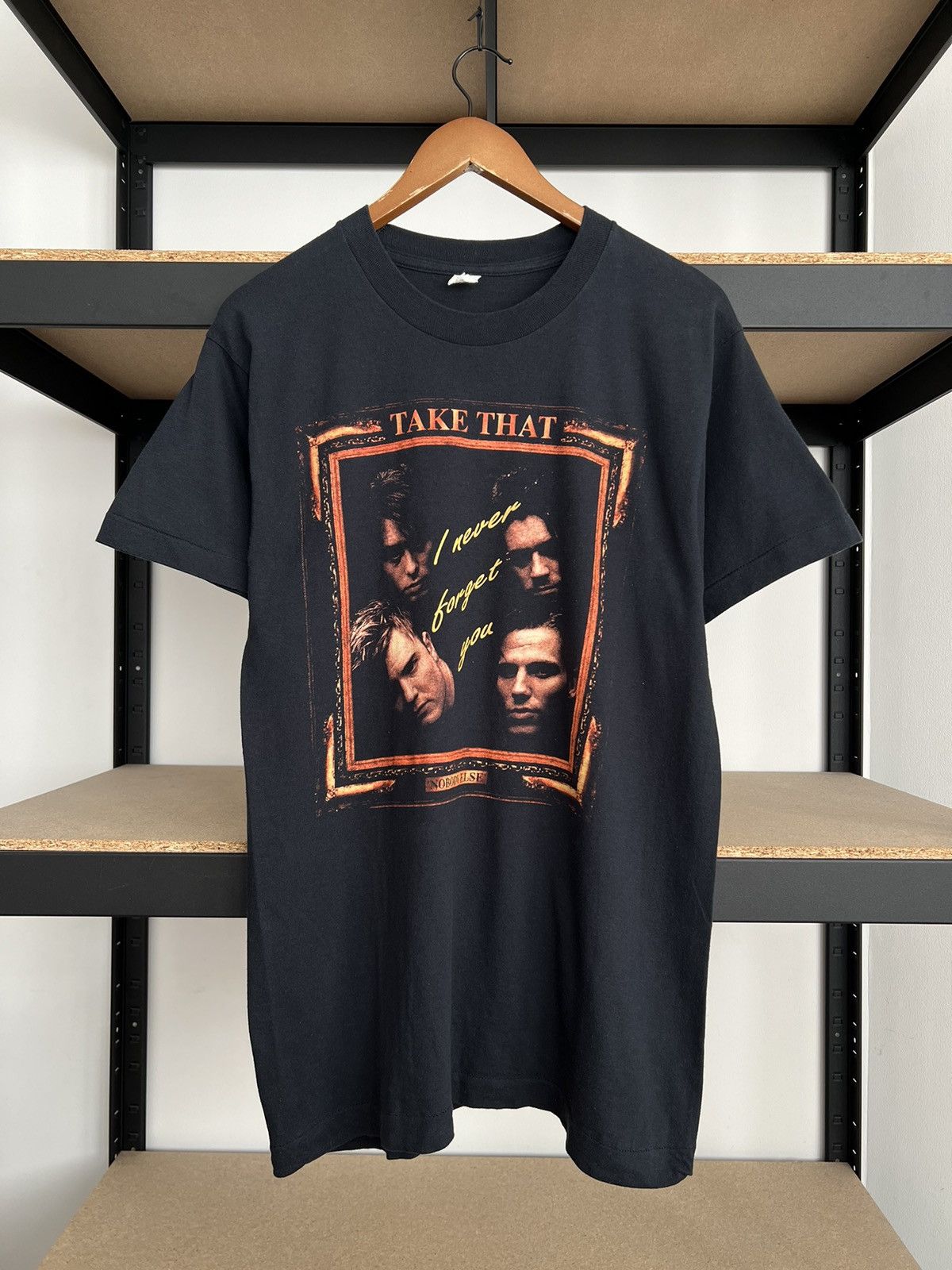 Band Tees Vintage 90s Take That Nobody Else Pop Band Black T-shirt Size US M / EU 48-50 / 2 - 3 Thumbnail